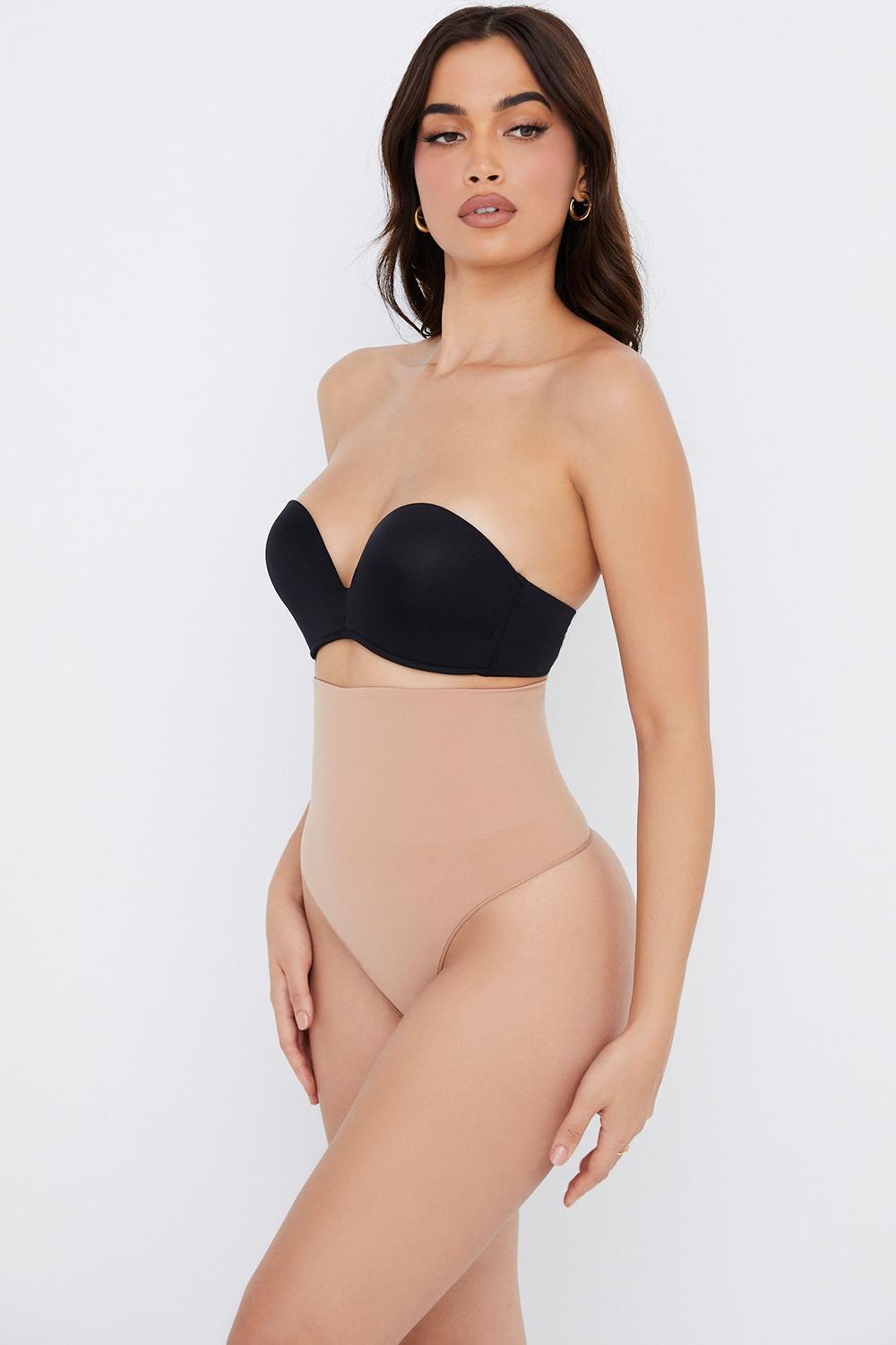 Sculpting High Waist Thong Cafe Au Lait Product Image