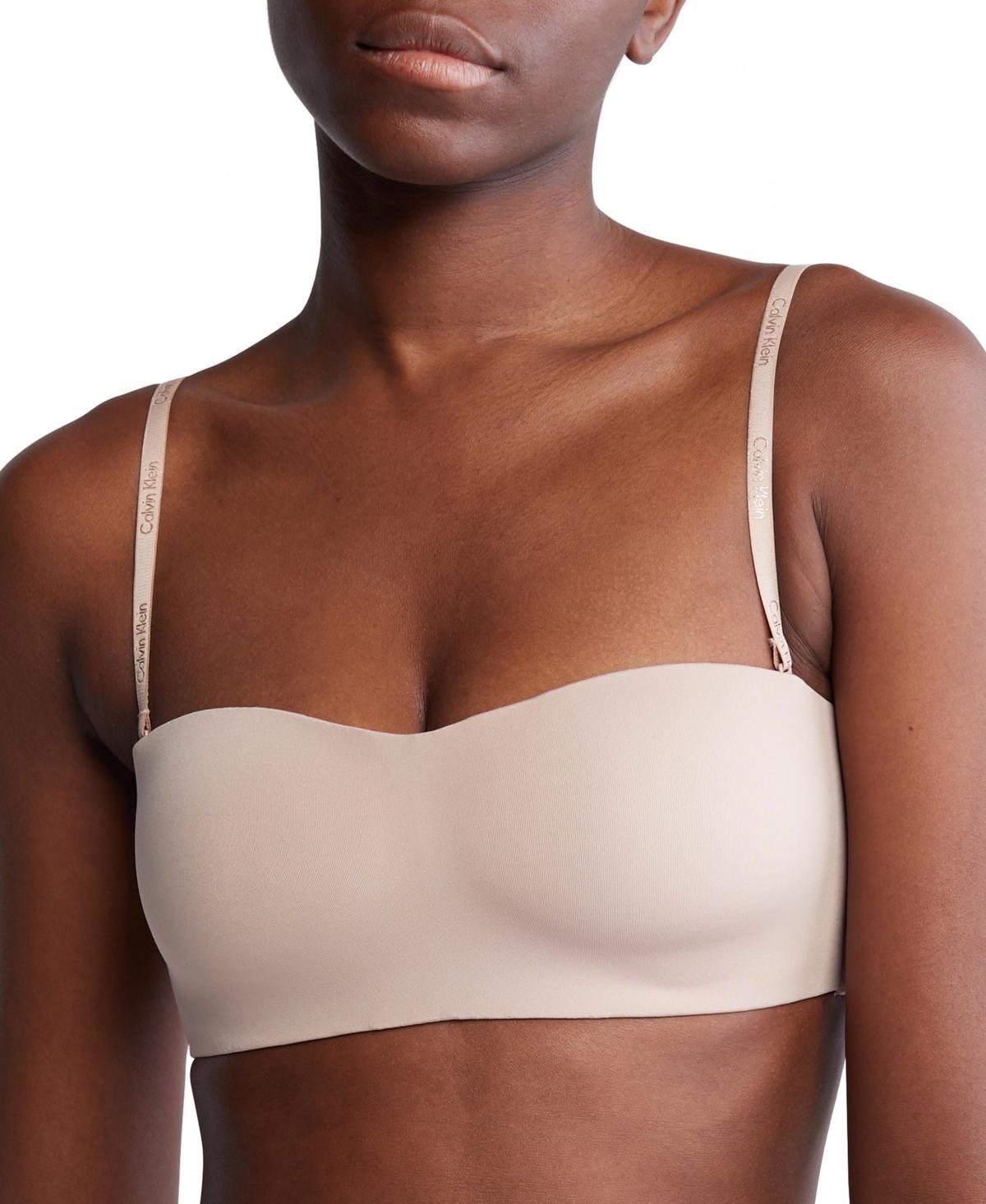 Calvin Klein Women's Form To Body Lightly Lined Bandeau Bralette - Black - L Product Image