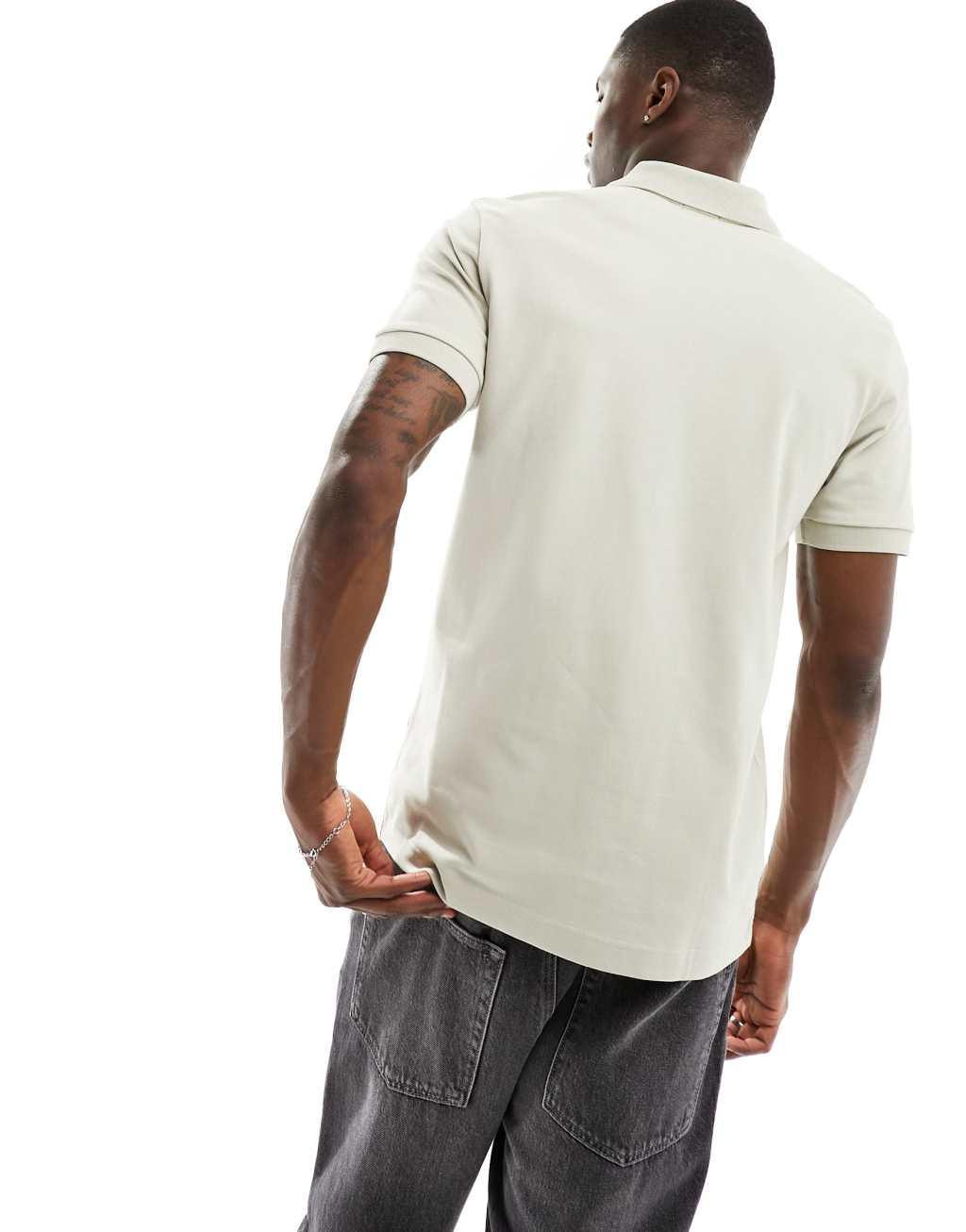 BOSS Orange Passenger slim fit polo in light beige Product Image