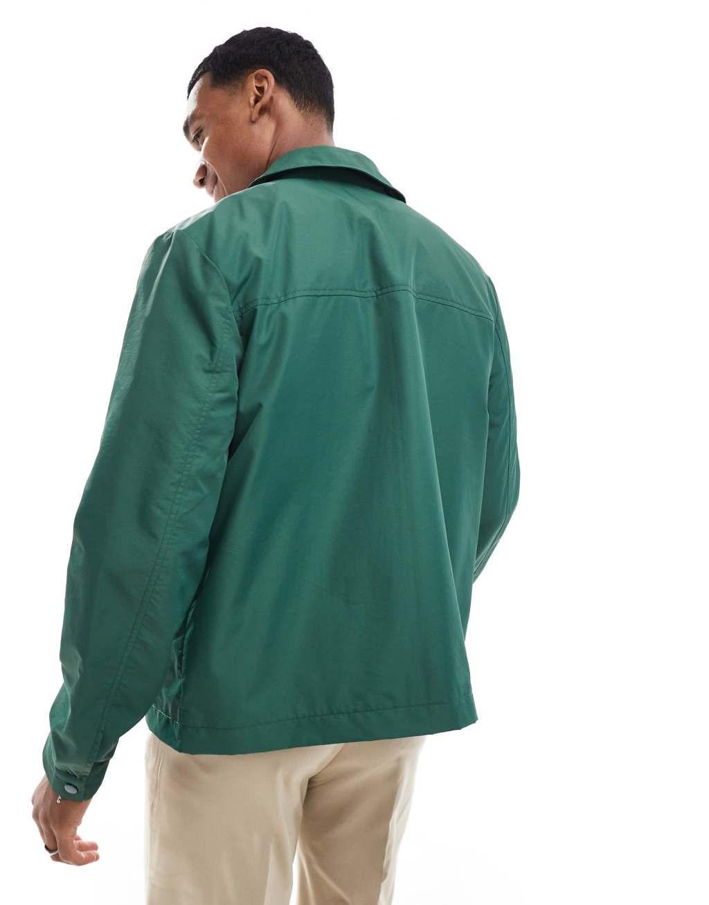 ASOS DESIGN lightweight harrington jacket in green Product Image