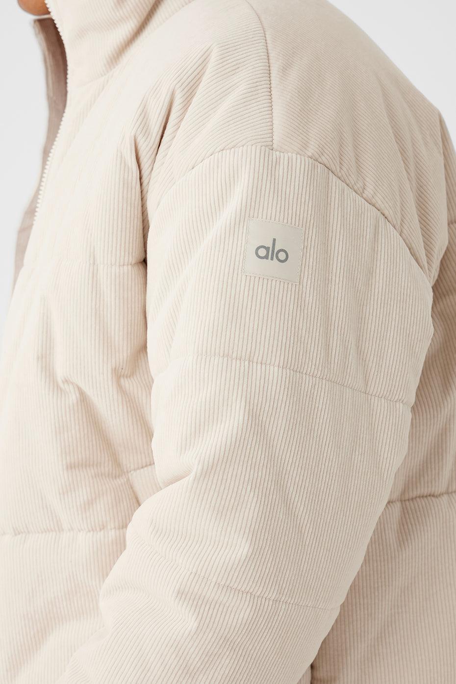 Alo Yoga | Corduroy Stage Puffer Jacket Beige Product Image