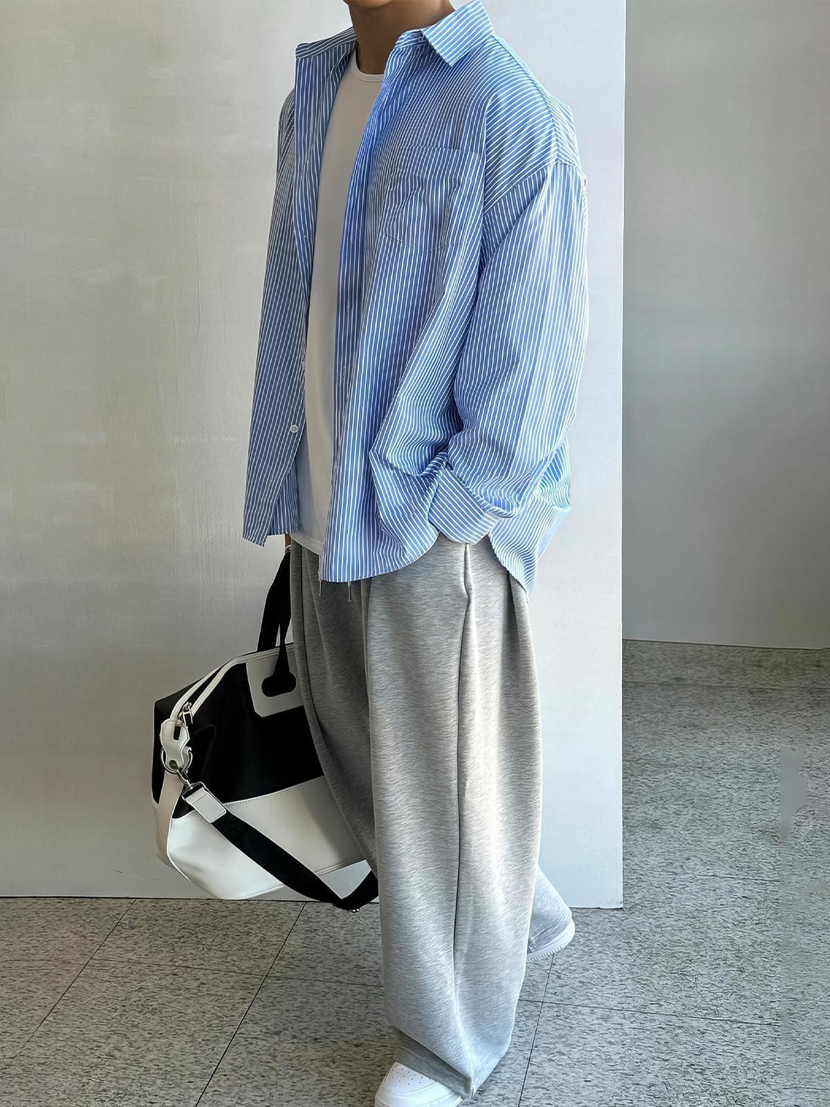 RT No. 12447 BLUE STRIPED SHIRT Product Image