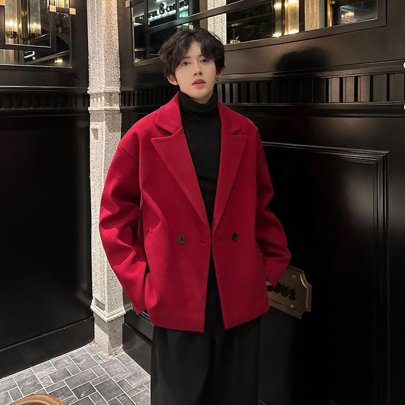 Double Breasted Plain Blazer Product Image