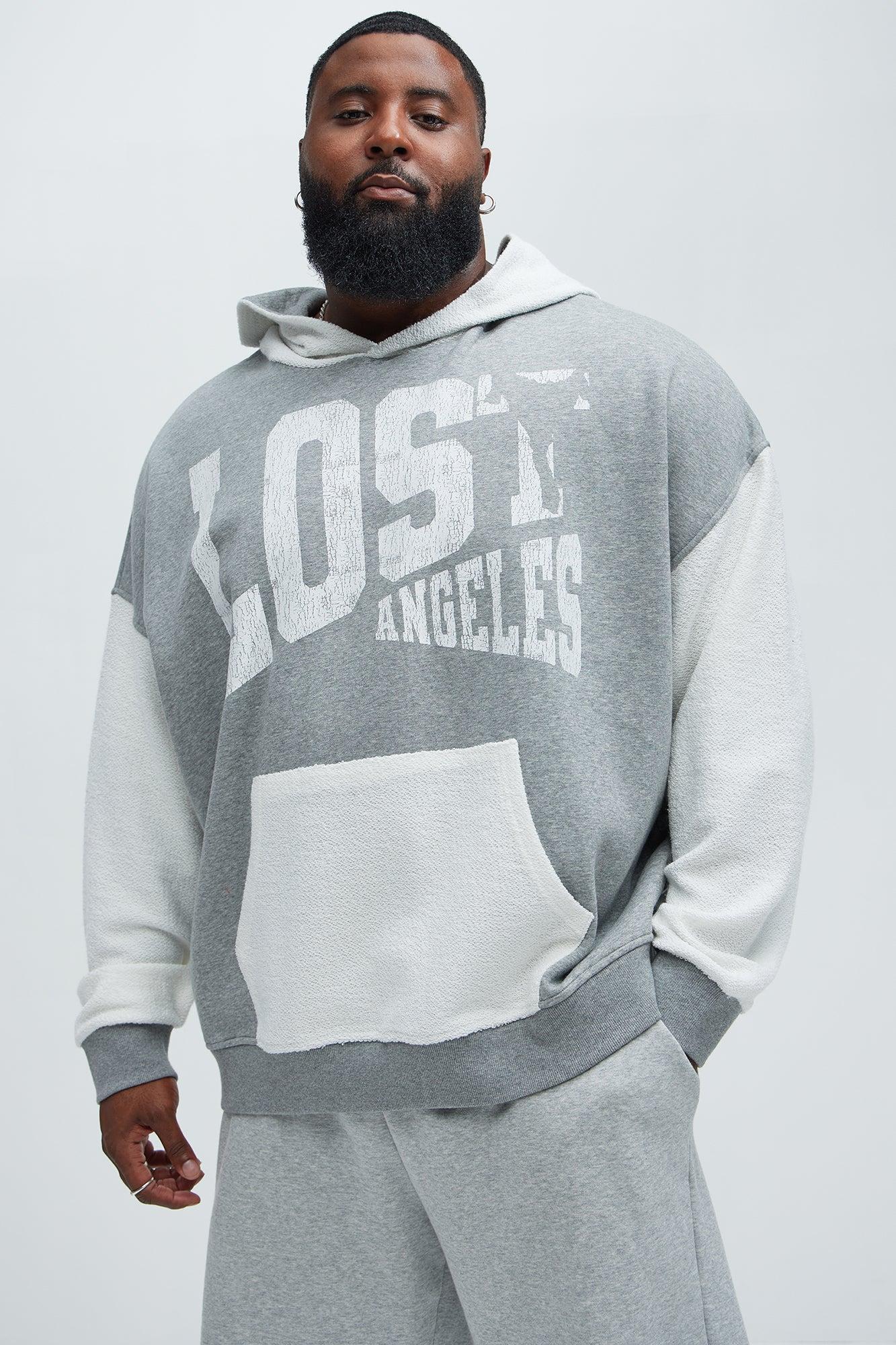 Lost Angeles Oversized Hoodie - Cream/combo Product Image