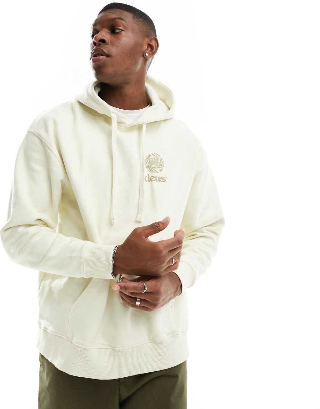 Deus Ex Machina Vortex hoodie in beige Product Image