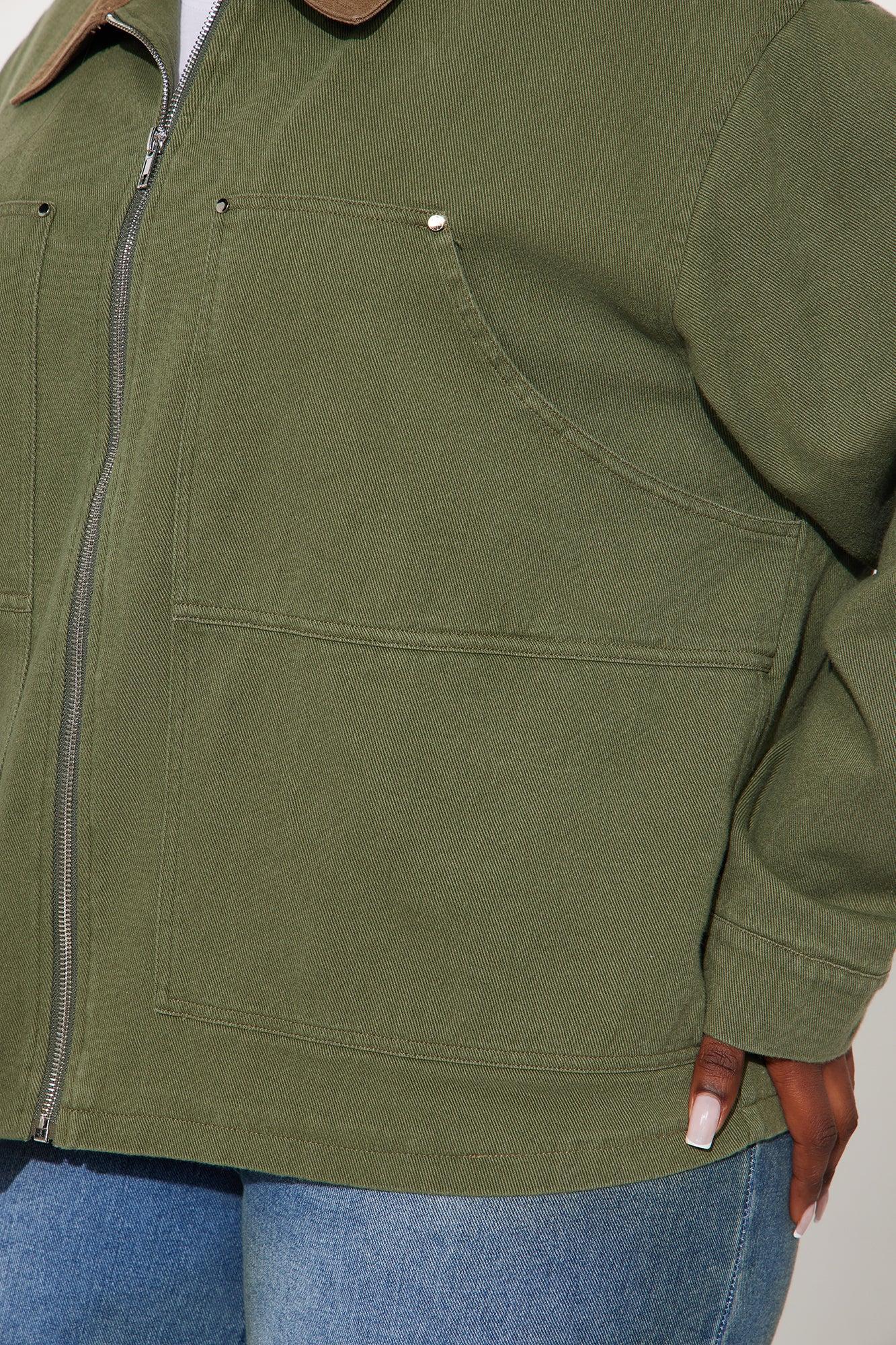Leila Barn Jacket - Olive Product Image