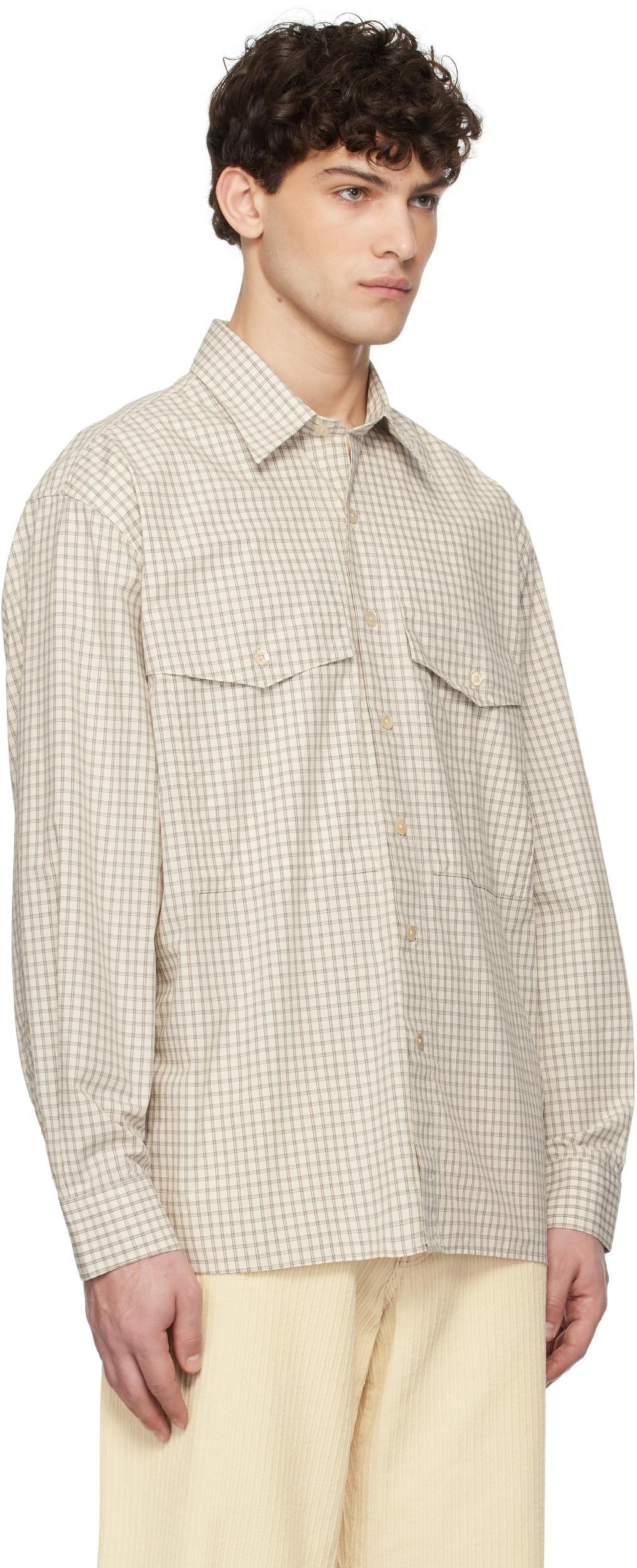 SUNFLOWER Checkered Shirt In Off White Product Image