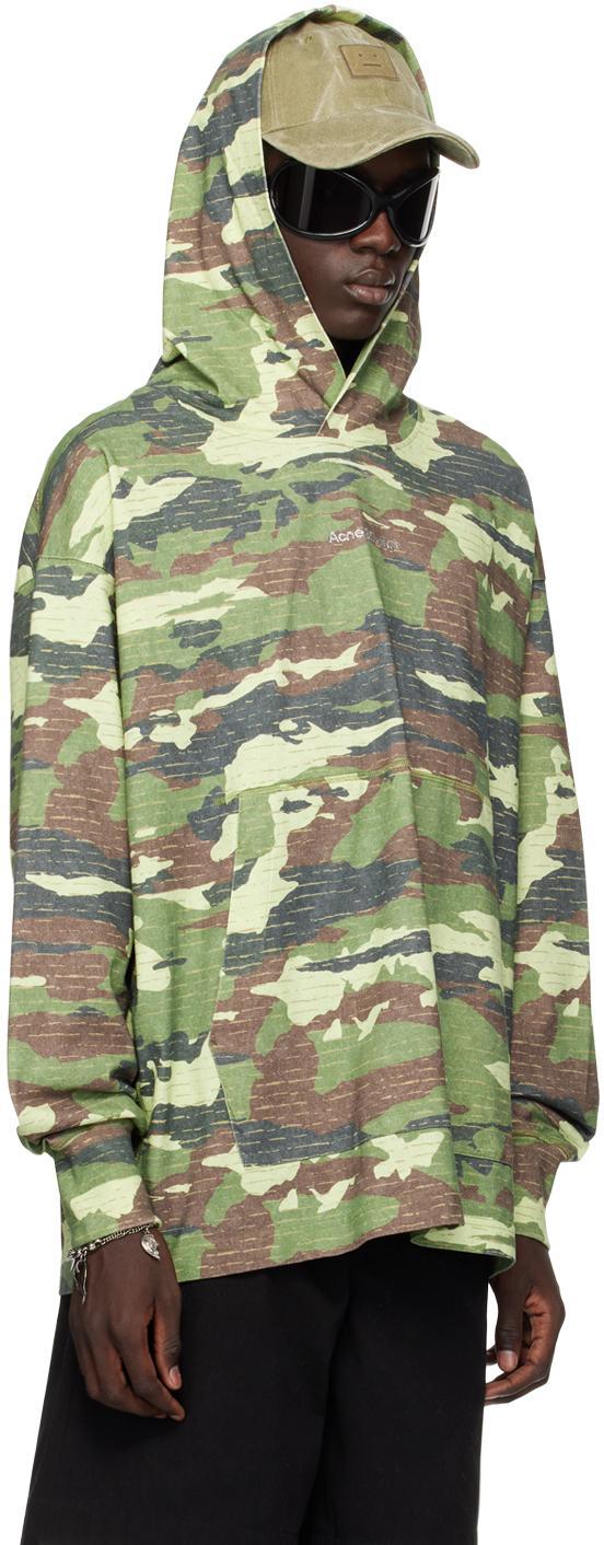 ACNE STUDIOS Green Camo Hoodie Product Image