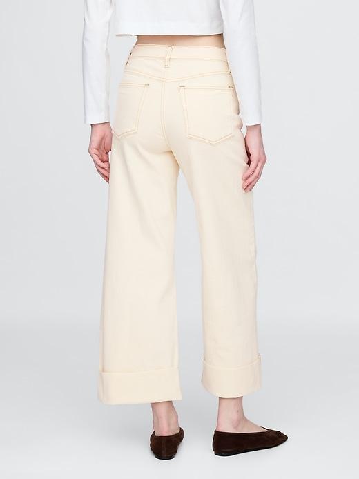 High Rise Stride Wide-Leg Ankle Jeans Product Image