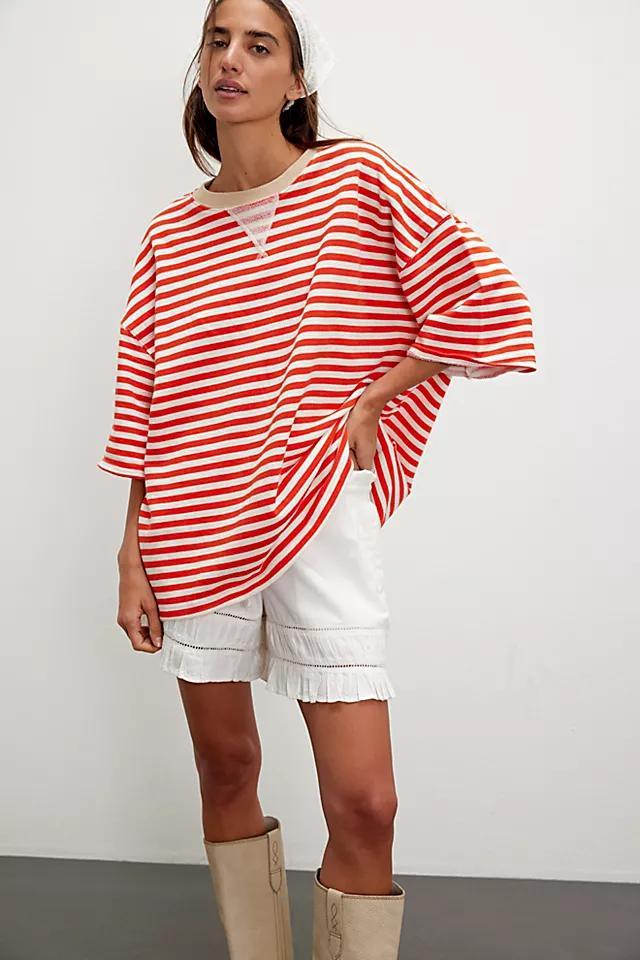 Classic Striped Short-Sleeve Crewneck Product Image