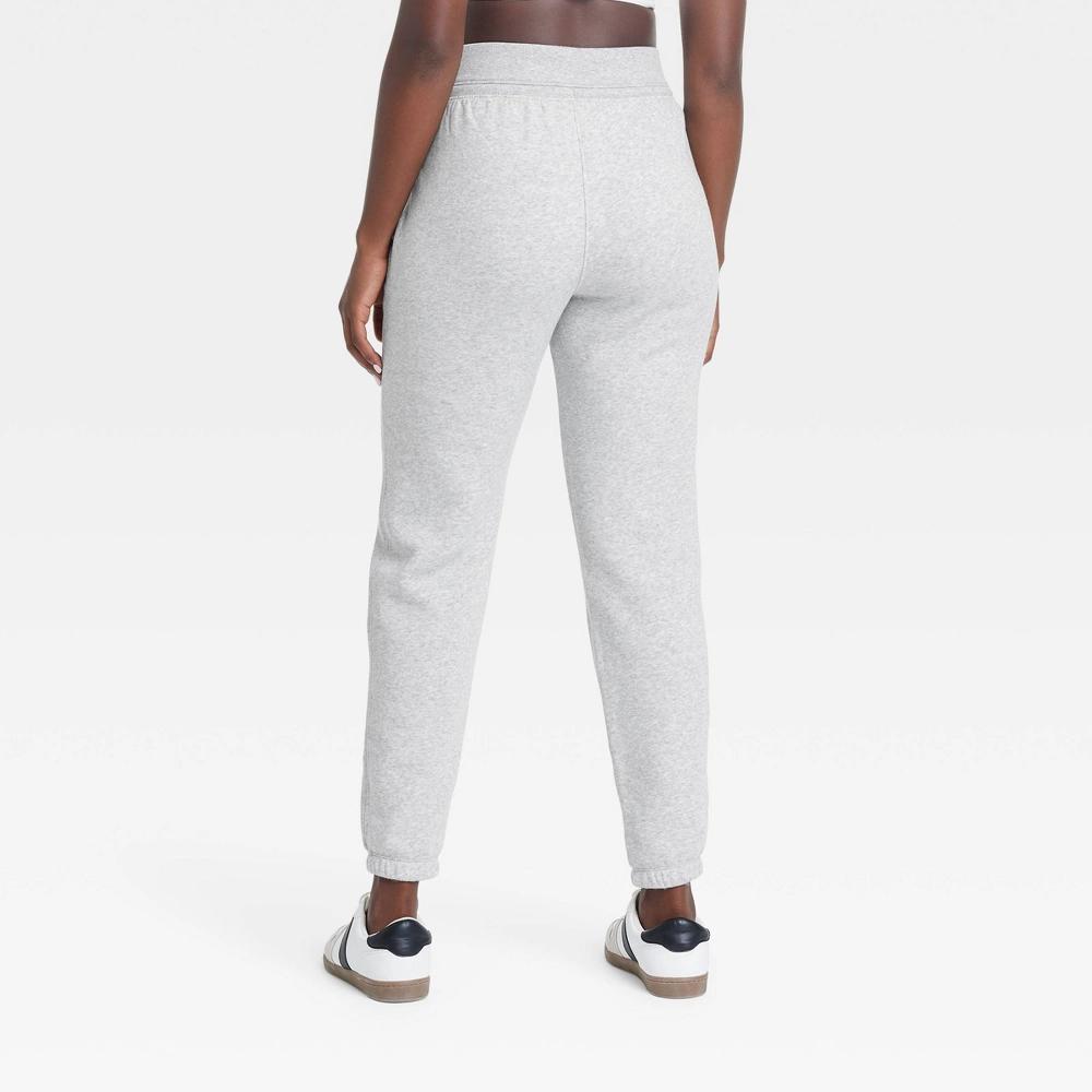 Women's Fleece High-Rise Jogger Sweatpants - All In Motion™ Heathered XS: Fit, Adjustable Waistband Product Image