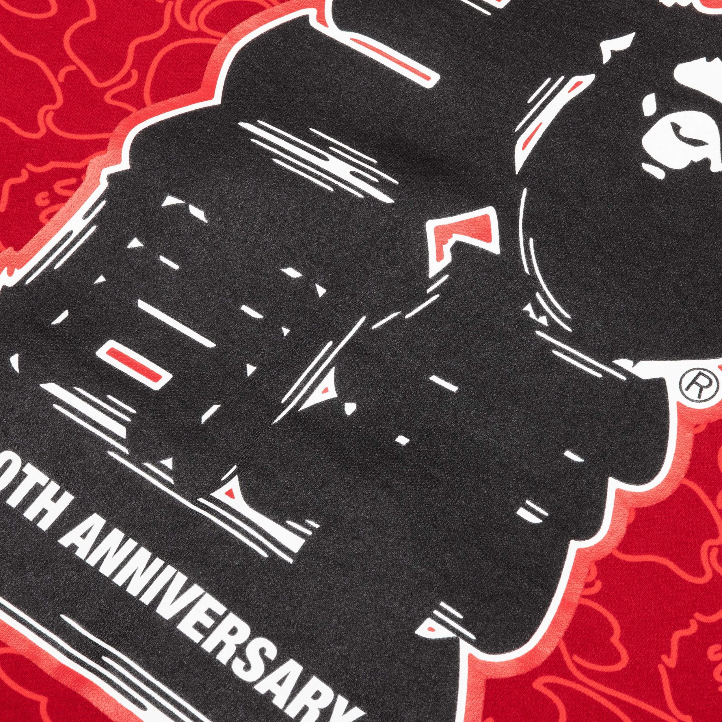 Bape 30th Anniversary Line Camo Shark Full Zip Hoodie - Red Male Product Image