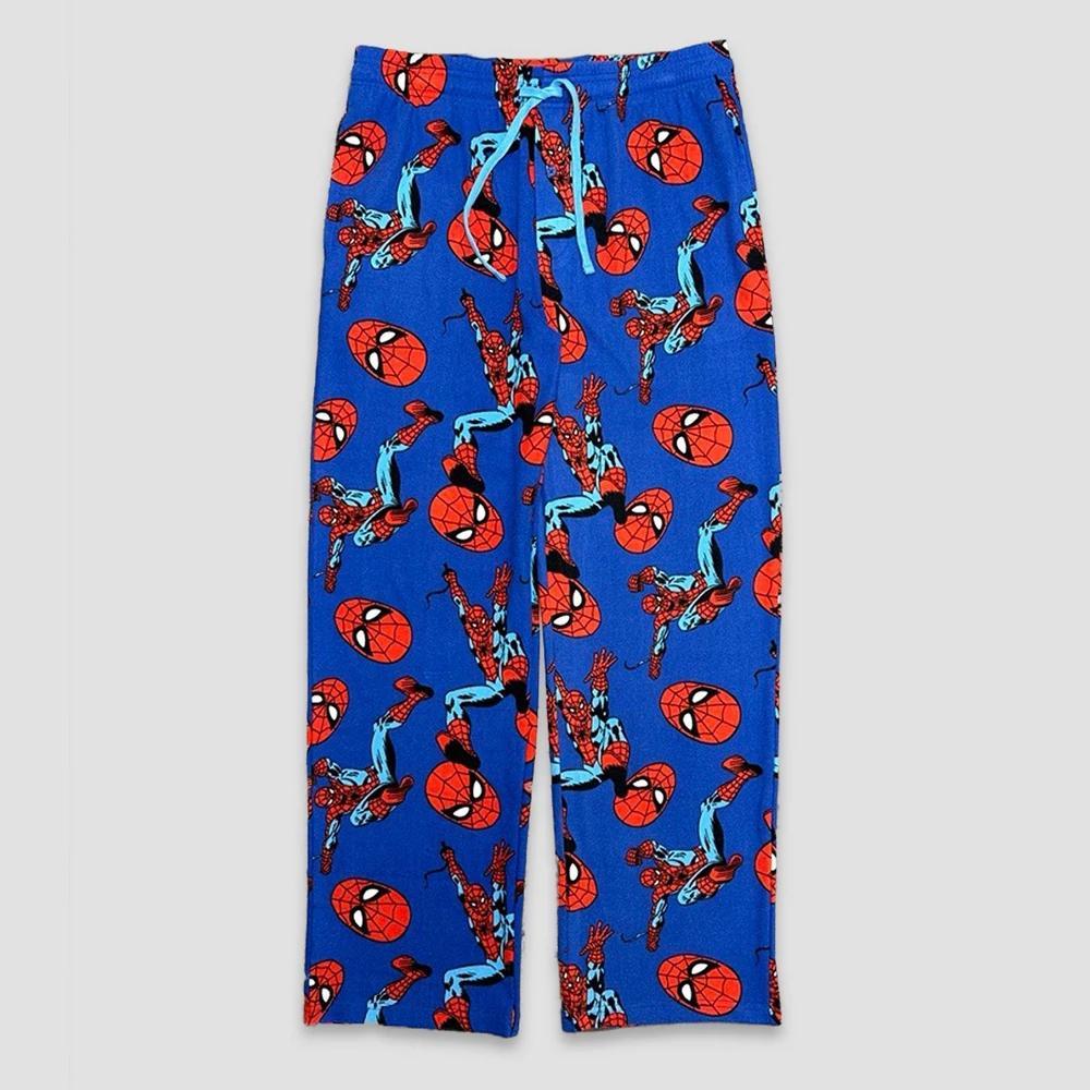 Men's Spider-Man Knit Pajama Pants - Royal Blue S Product Image