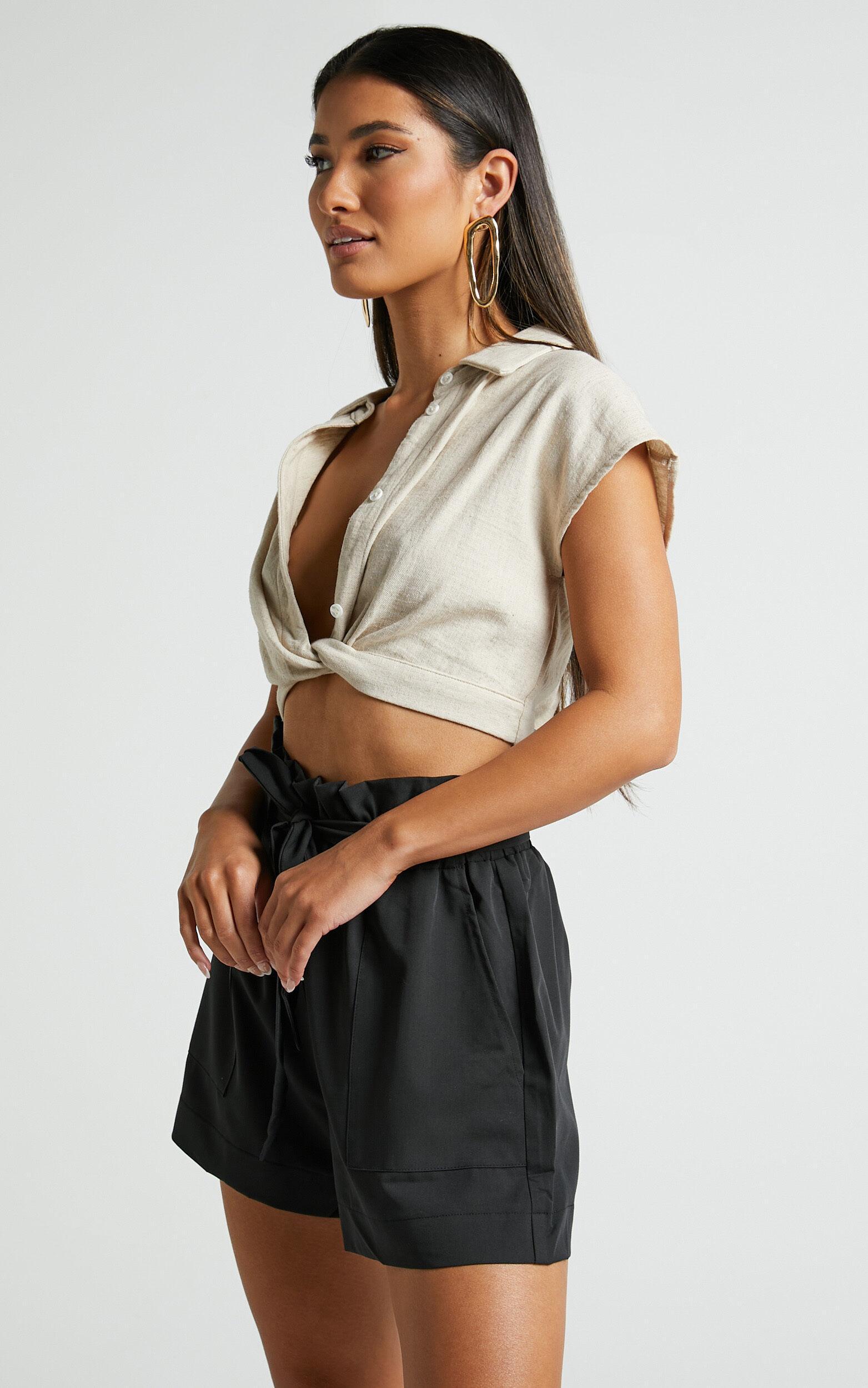All Rounder Shorts - Paper Bag Shorts in Black Product Image