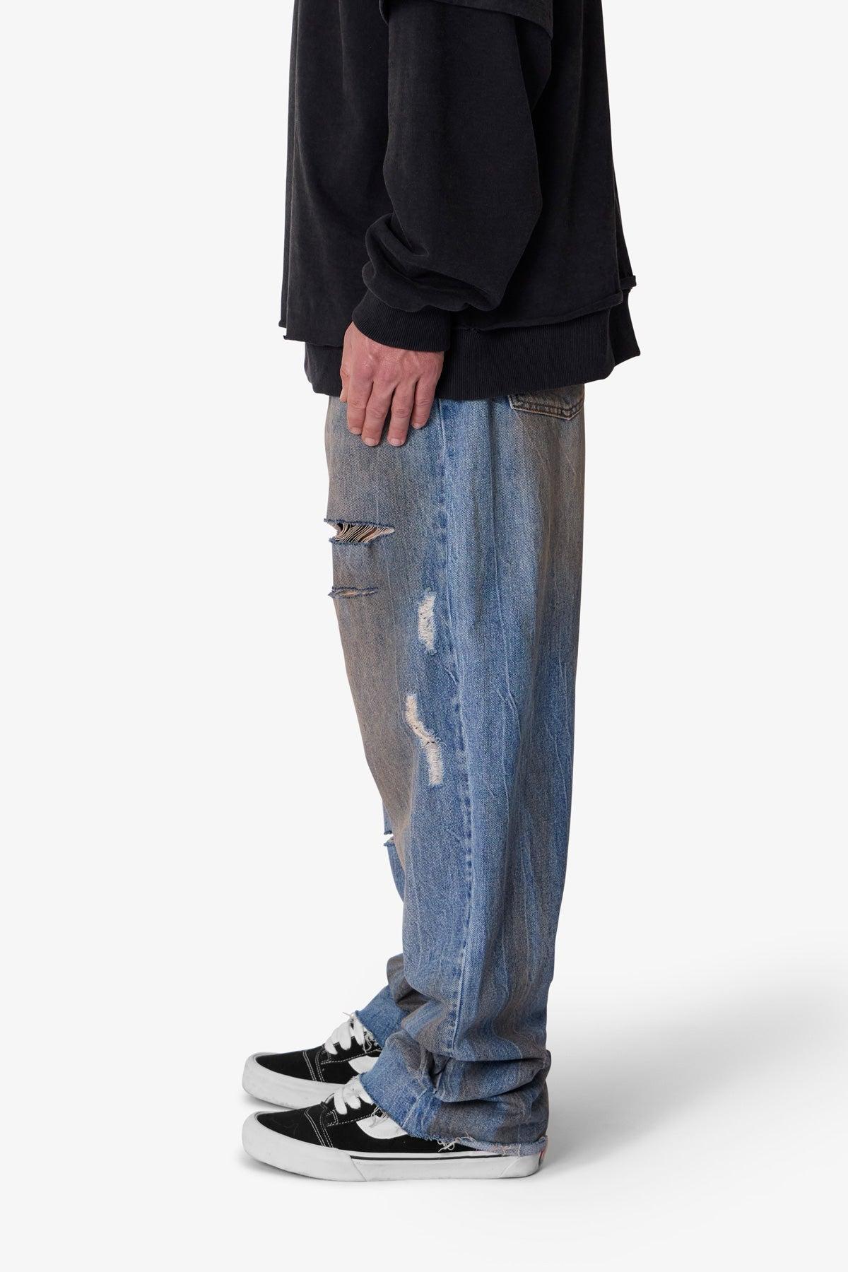 Ultra Baggy Ran Over Denim - Blue Product Image