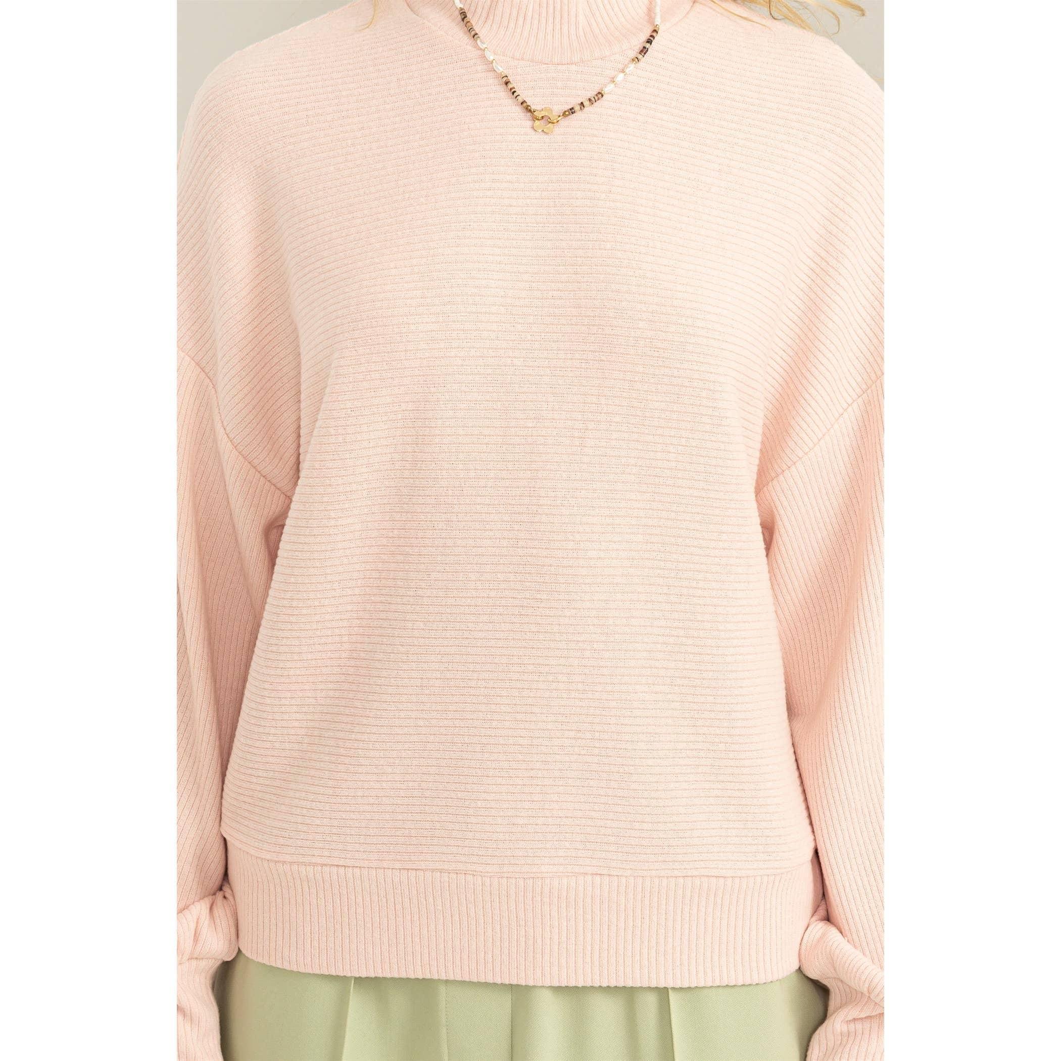 Dusty Pink Balloon Sleeve Top Product Image