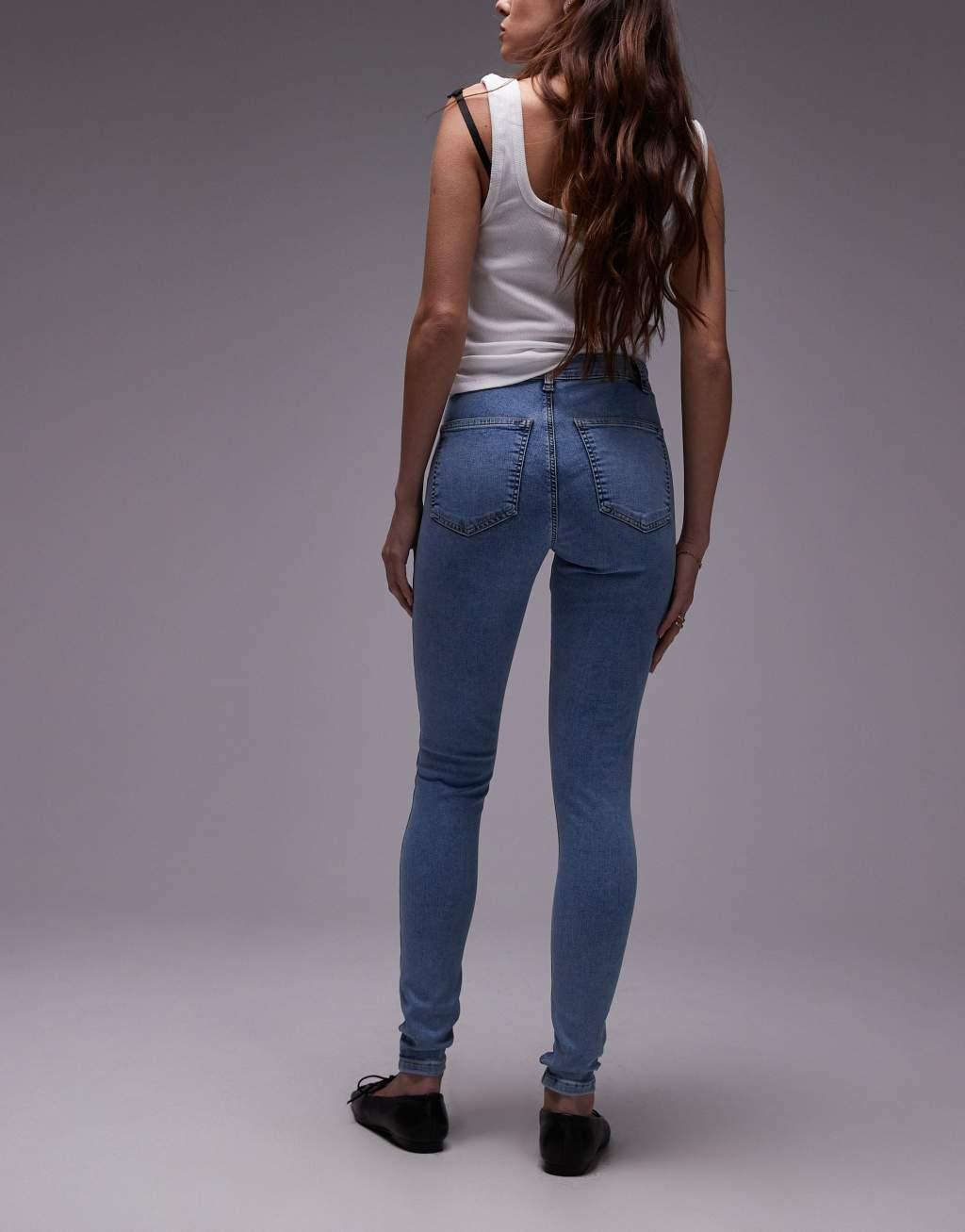 Topshop Joni high rise jean super skinny in bleach Product Image
