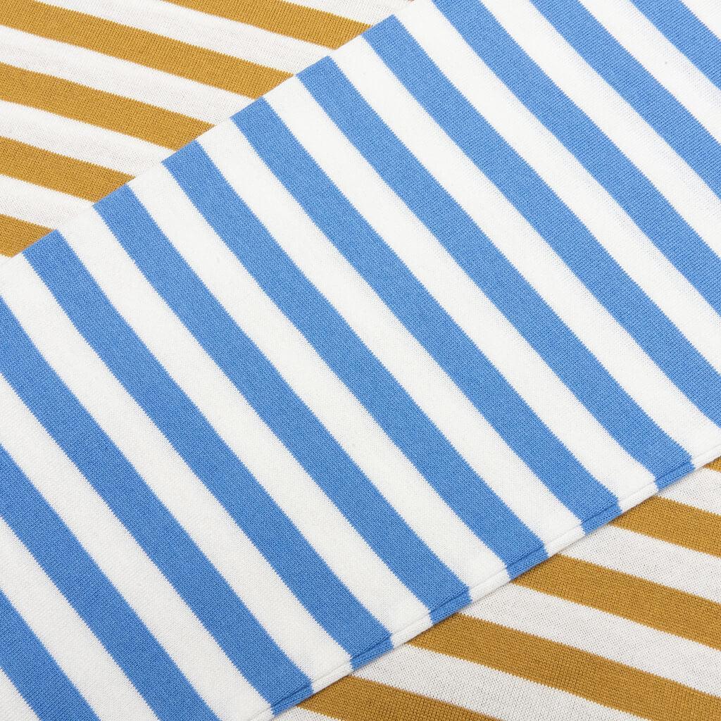 Bi-Color Stripe T-Shirt - Olive/Blue Male Product Image