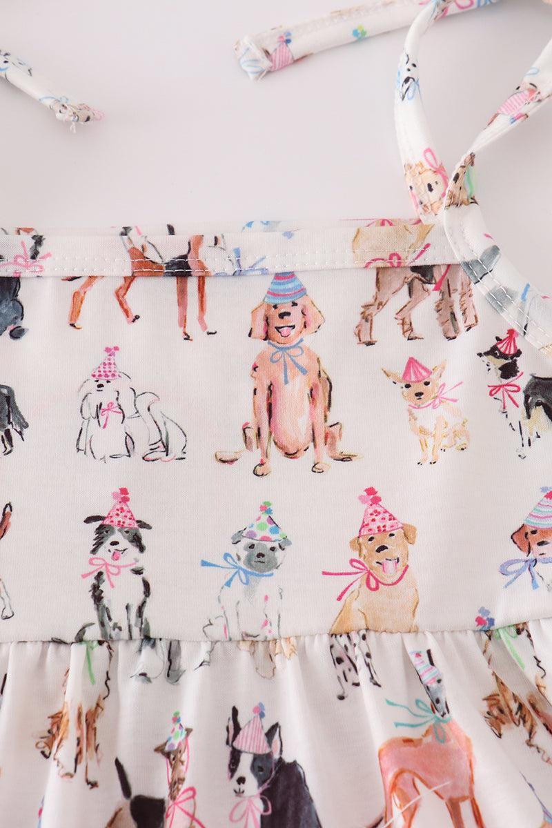 Pink party puppy print set Product Image