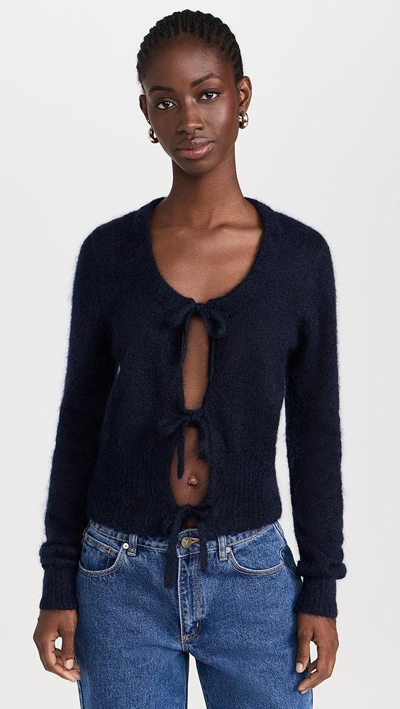 GANNI Light Mohair Tie String Cardigan | Shopbop Product Image