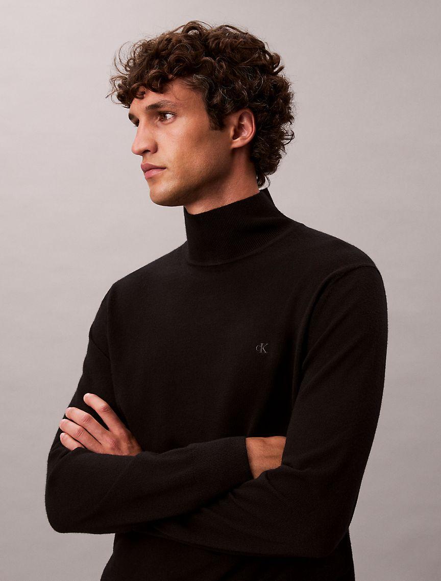 Merino Wool Mock Neck Sweater Product Image