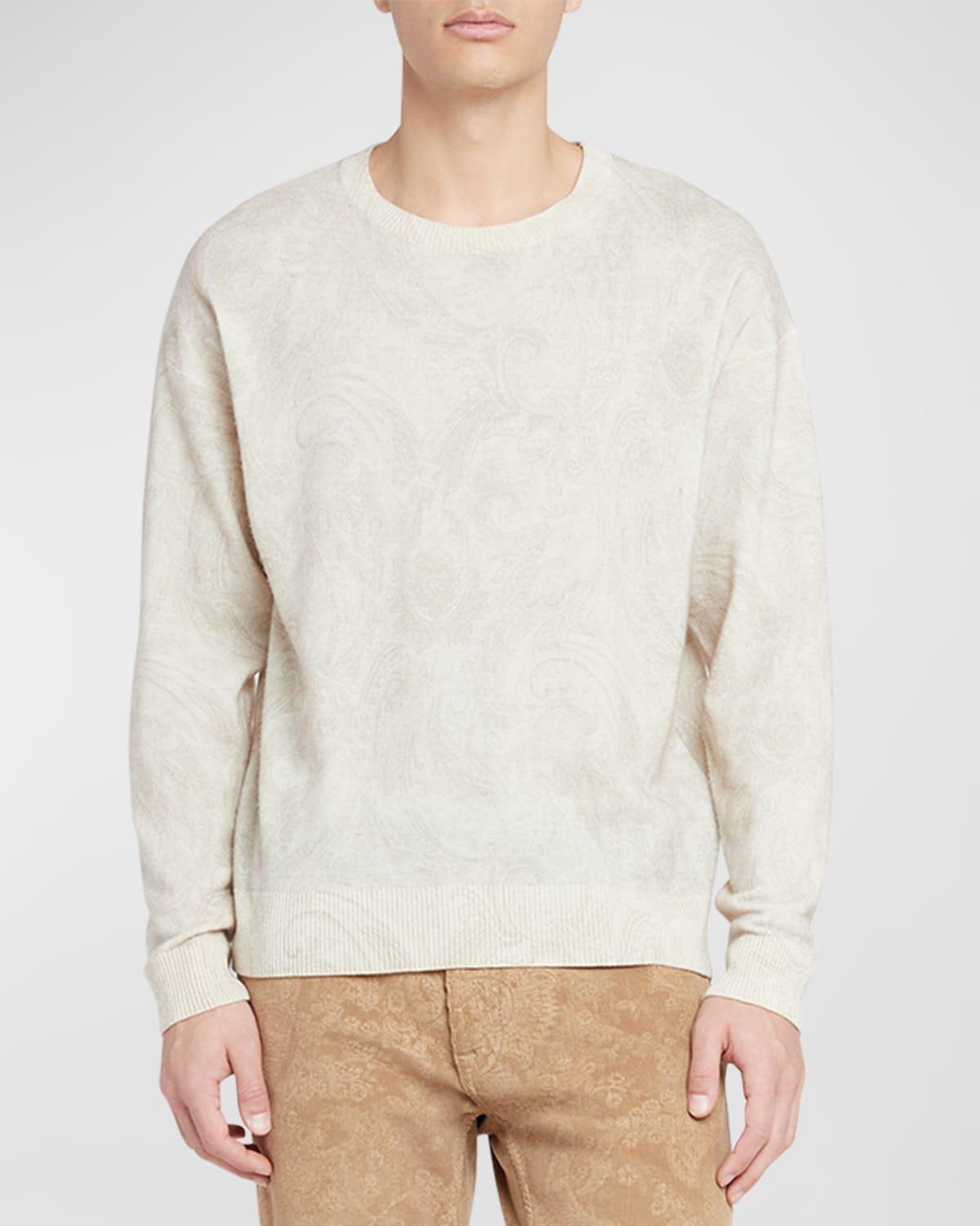 Men's Paisley Print Knit Sweater  Product Image