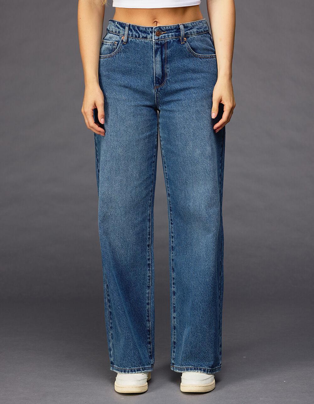RSQ Womens High Rise Baggy Jeans - MEDIUM WASH Product Image