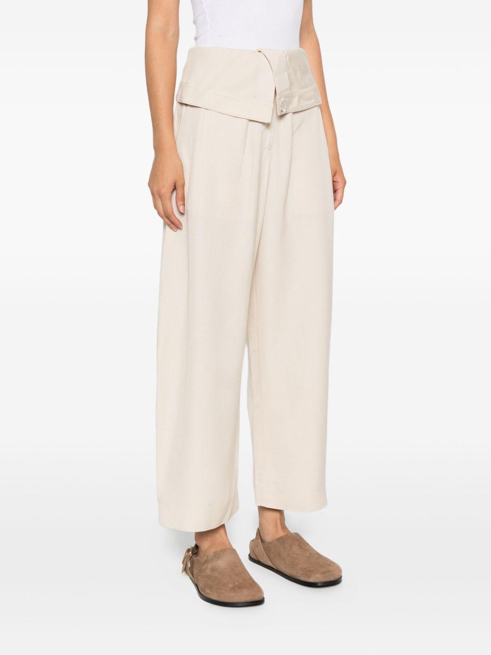 fold-over wide-leg trousers Product Image