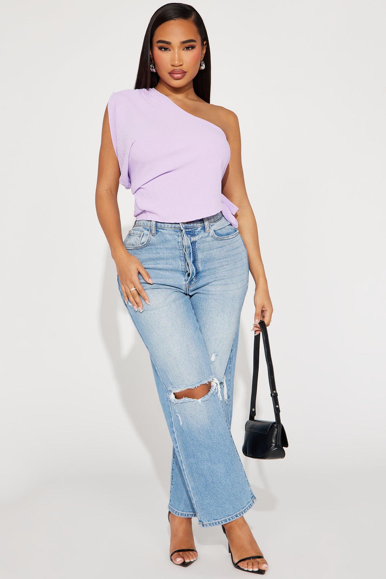 Sweetest Touch Blouse Top - Lavender Product Image