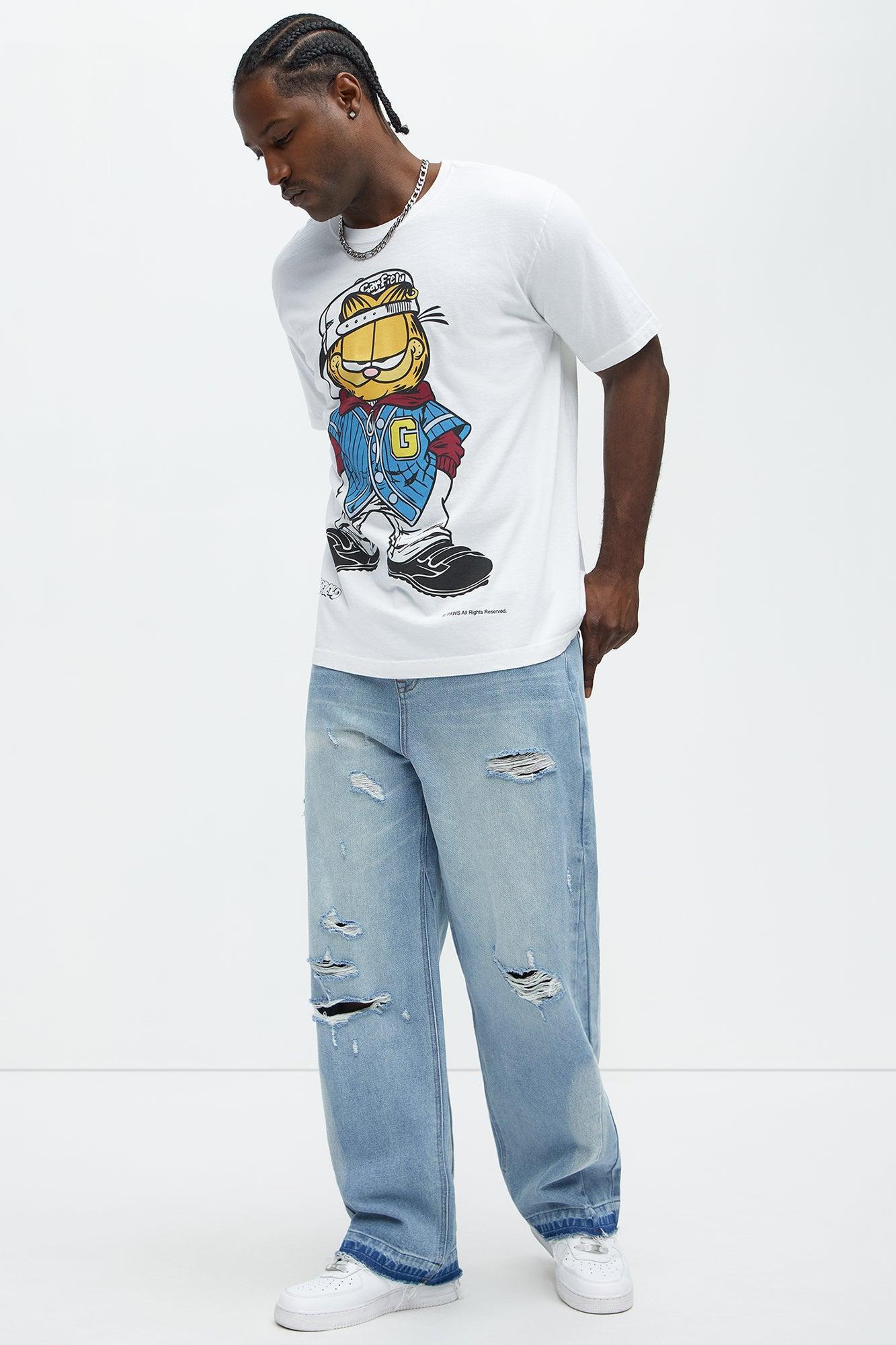 Beach Bum Distressed Baggy Jeans - Light Wash Product Image