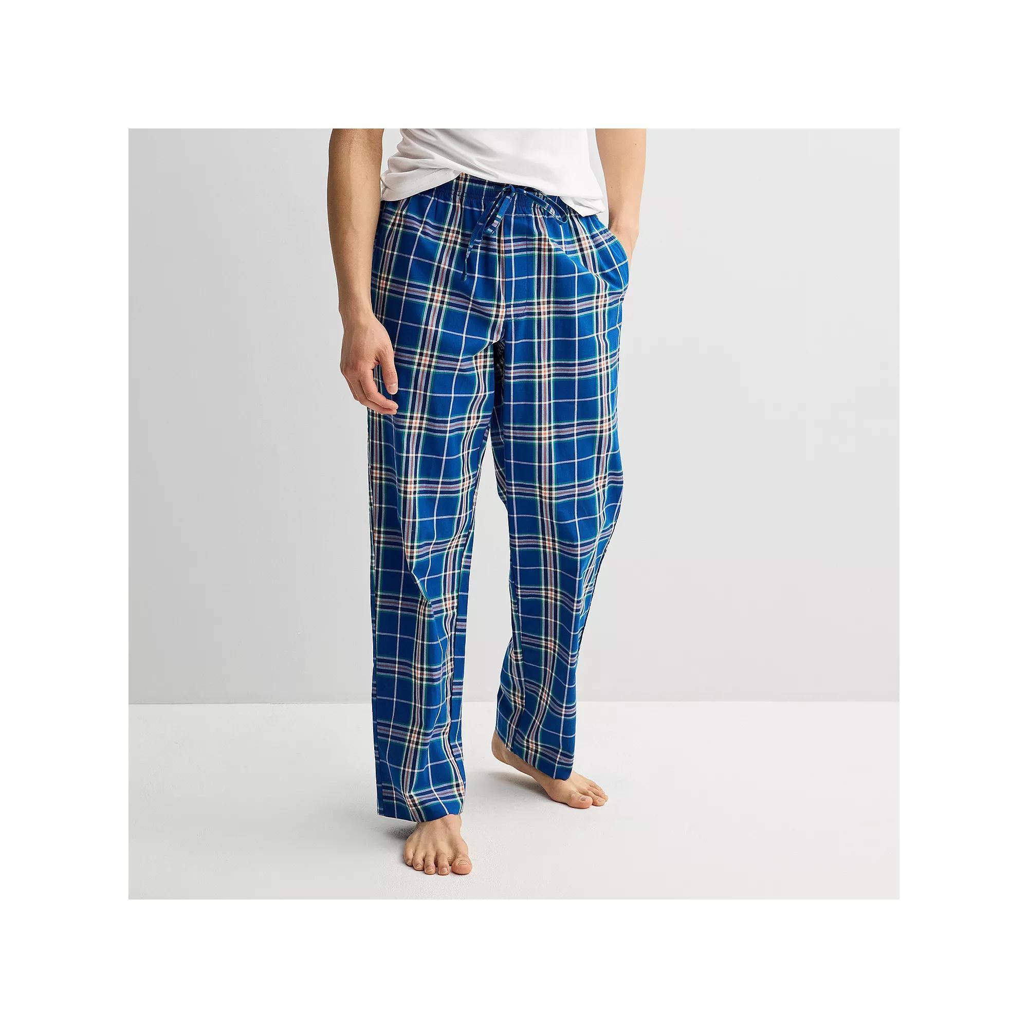 Men's Sonoma Goods For Life® Woven Pajama Pants, Size: XL, Blue Team Plaid Product Image
