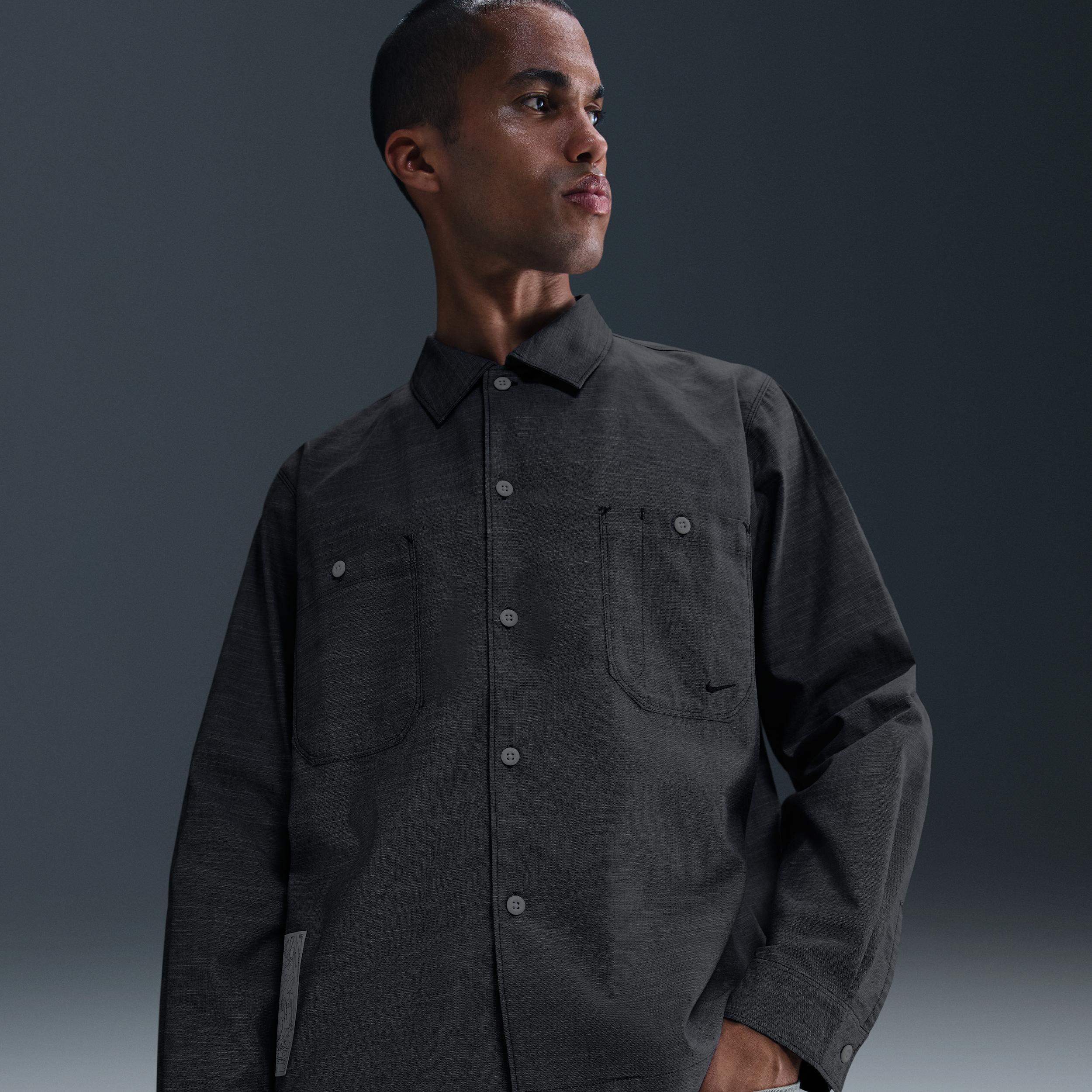 Nike Life Men's Chambray Long-Sleeve Painter's Shirt Product Image