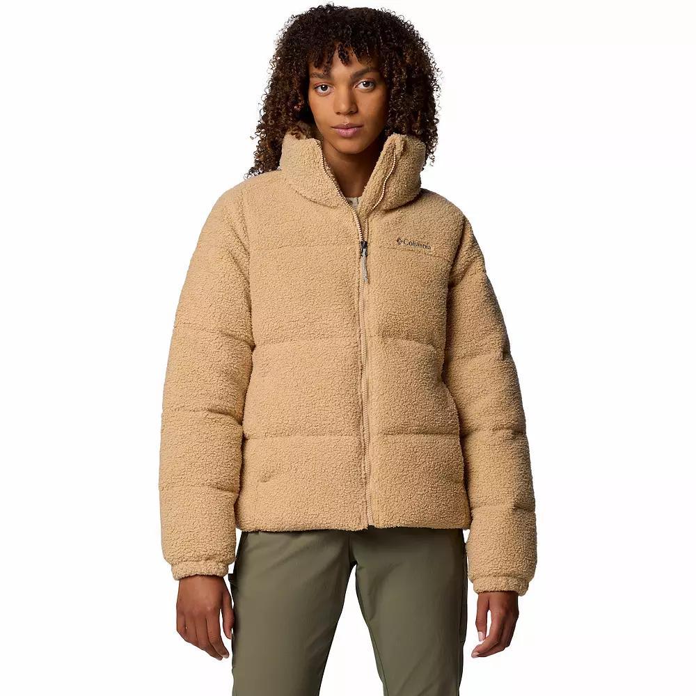 Women's Columbia Puffect Sherpa Puffer Jacket, Size: XXL, Stone Green Product Image