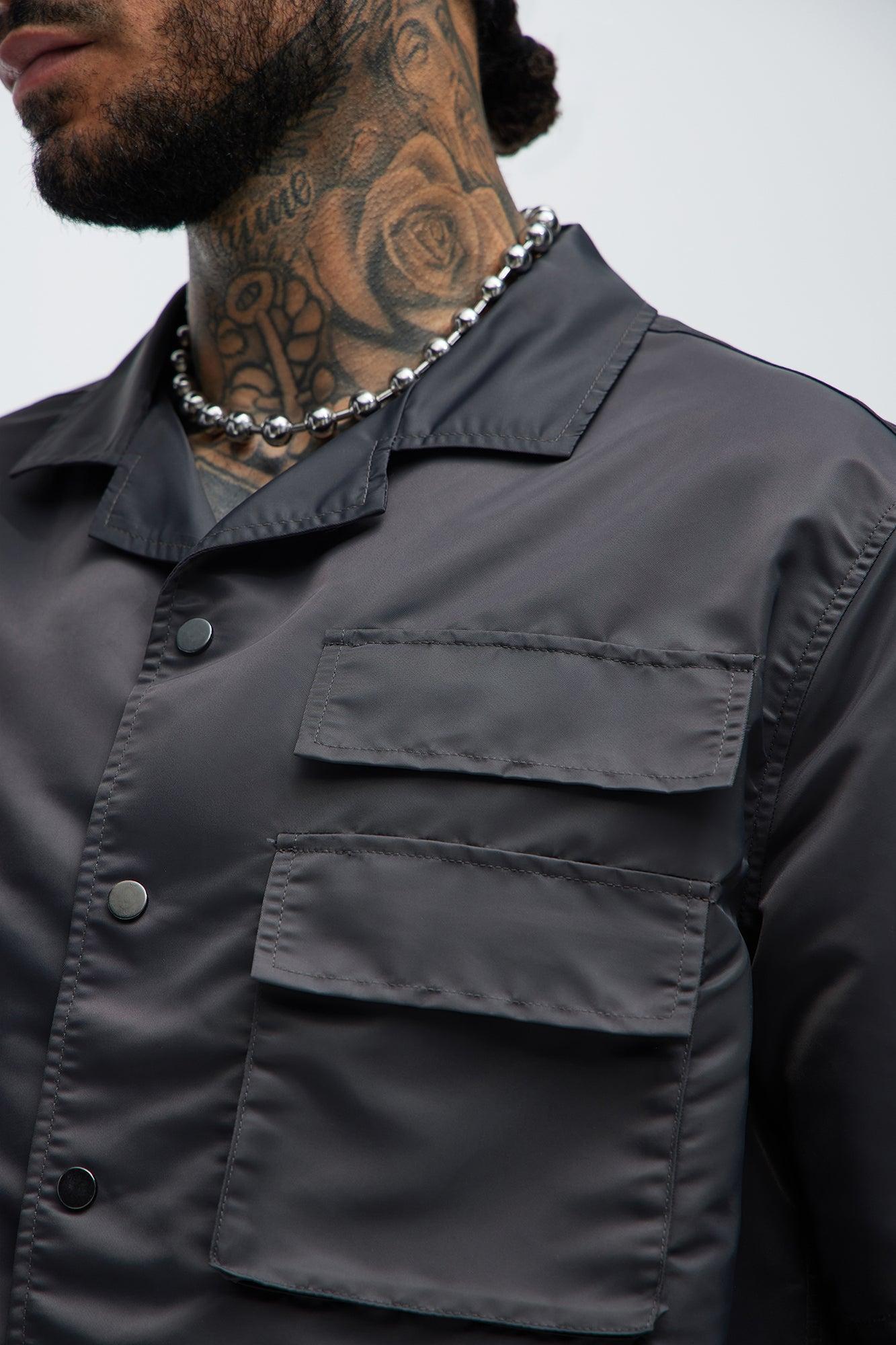 Baxter Nylon Shirt - Grey Product Image