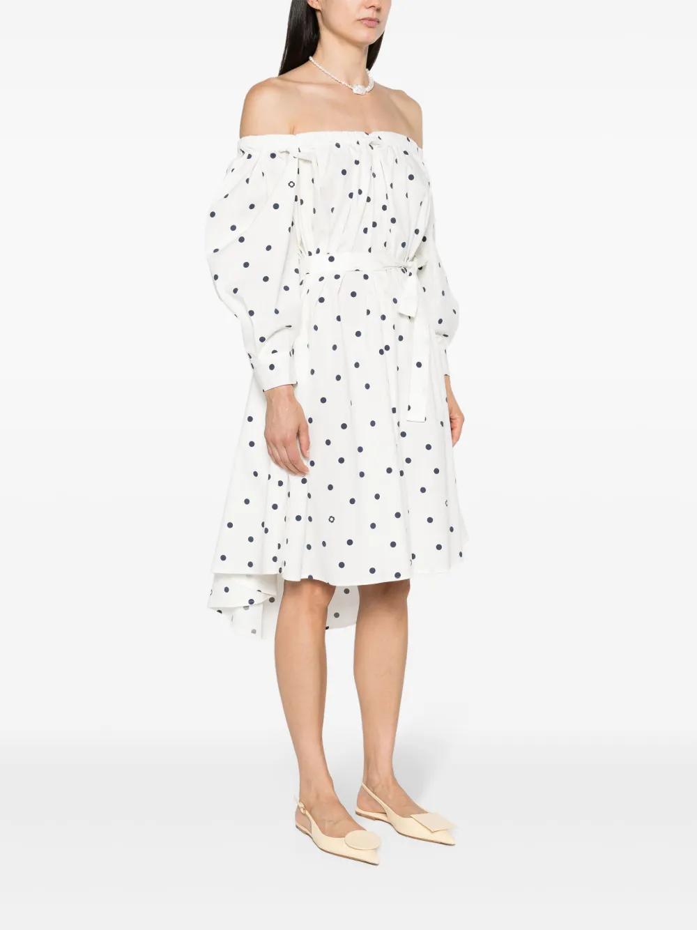 off-shoulder shirt dress Product Image