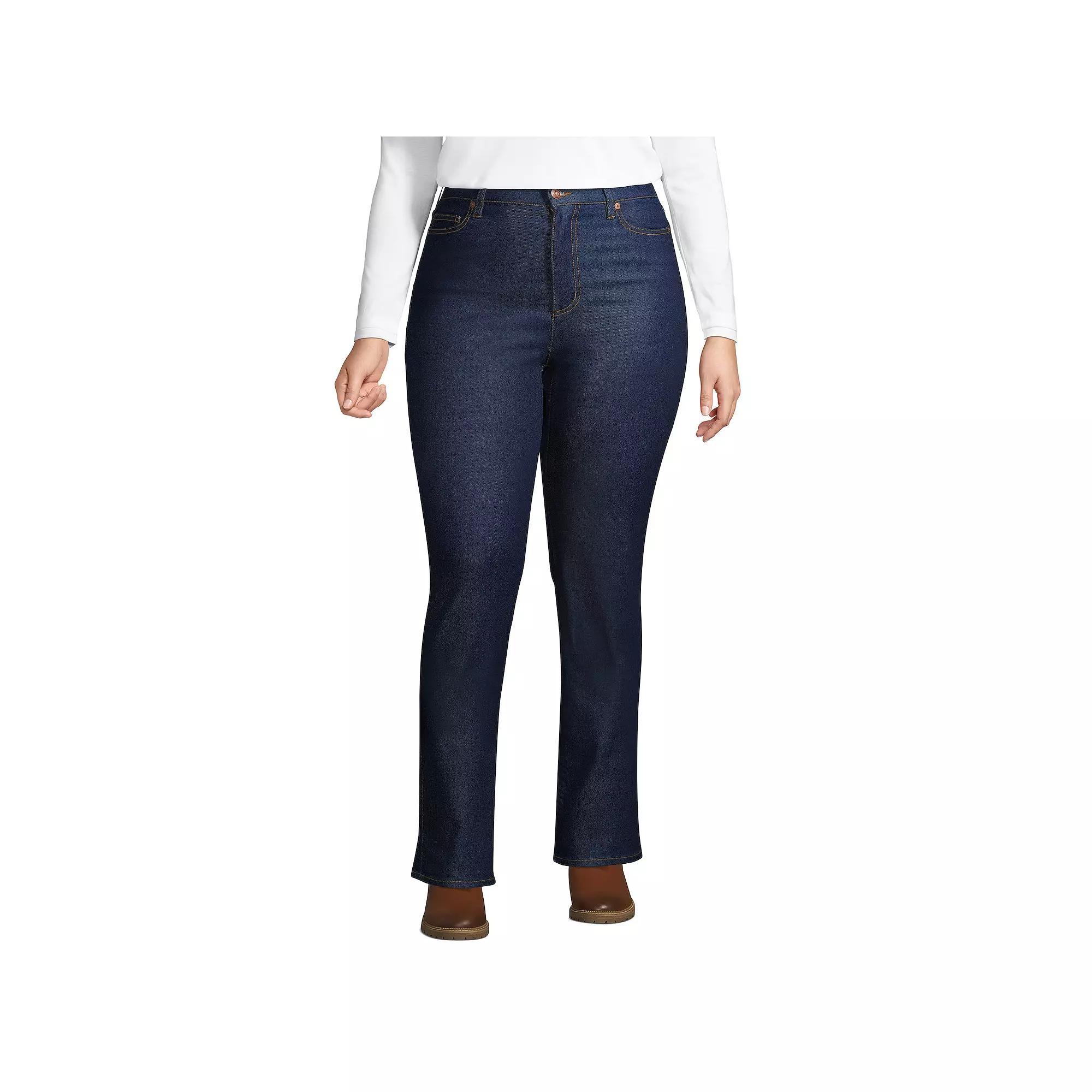 Plus Size Lands' End Recover High-Rise Bootcut Jeans, Women's, Size: 18WX32, River Rinse Product Image
