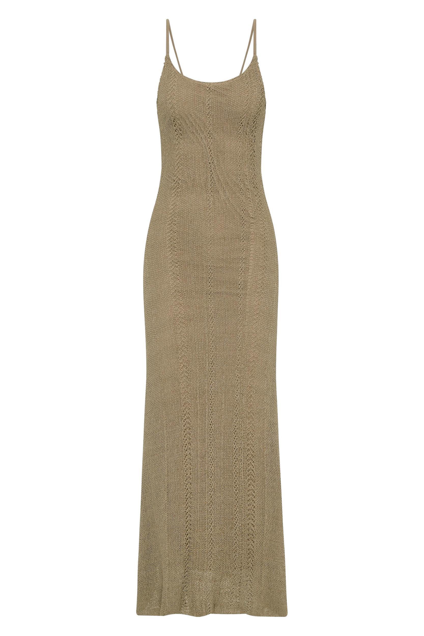 Treillis Maxi Dress Khaki Product Image