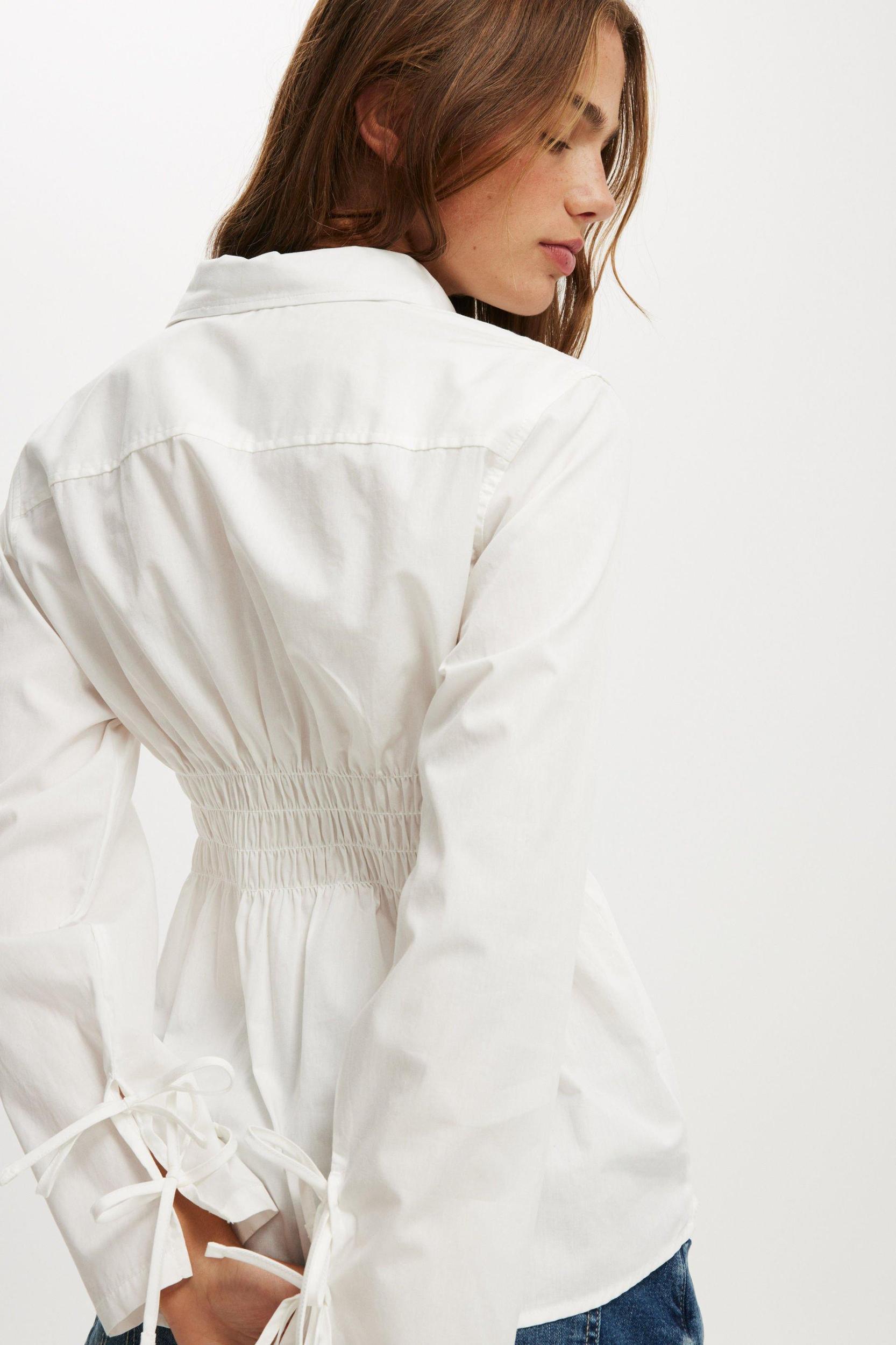 Gathered Long Sleeve Shirt Product Image