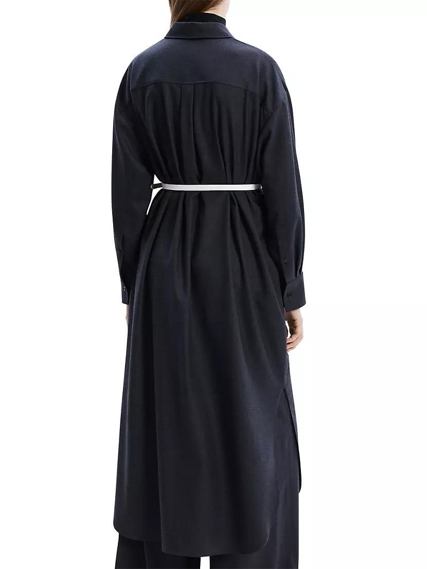 Womens Oversized Wool-Blend Maxi-Shirtdress Product Image
