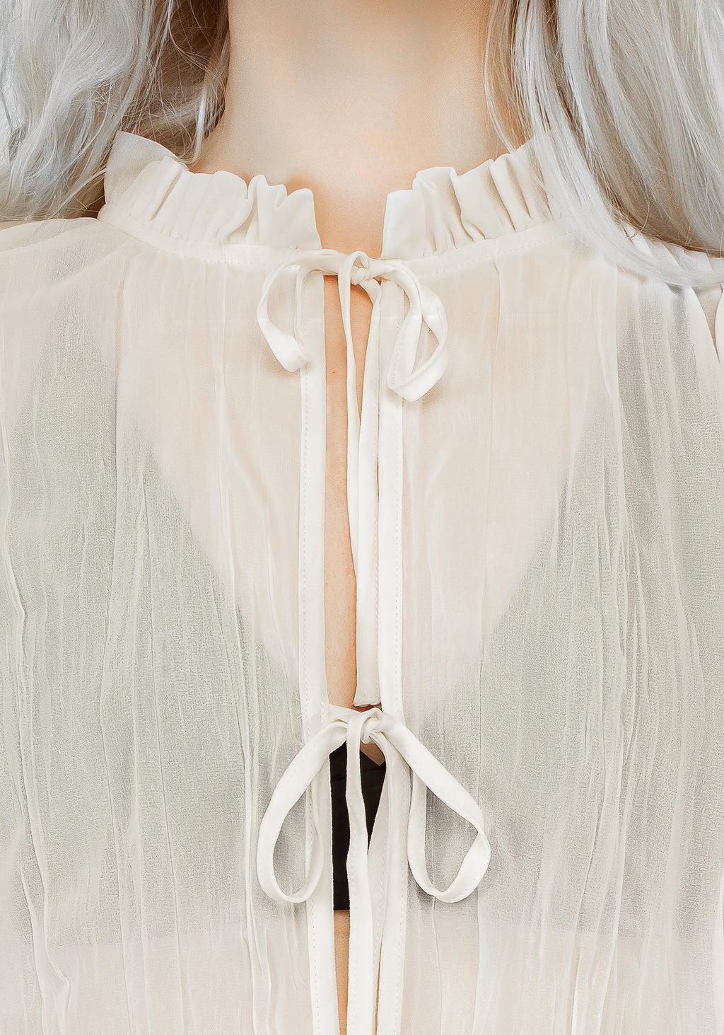 Villain Textured Blouse - White Product Image