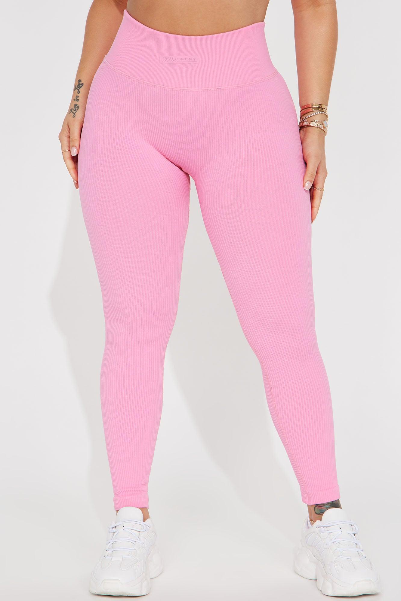 Fighter Ribbed Active Legging In Infinity Seamless - Bubblegum Pink Product Image