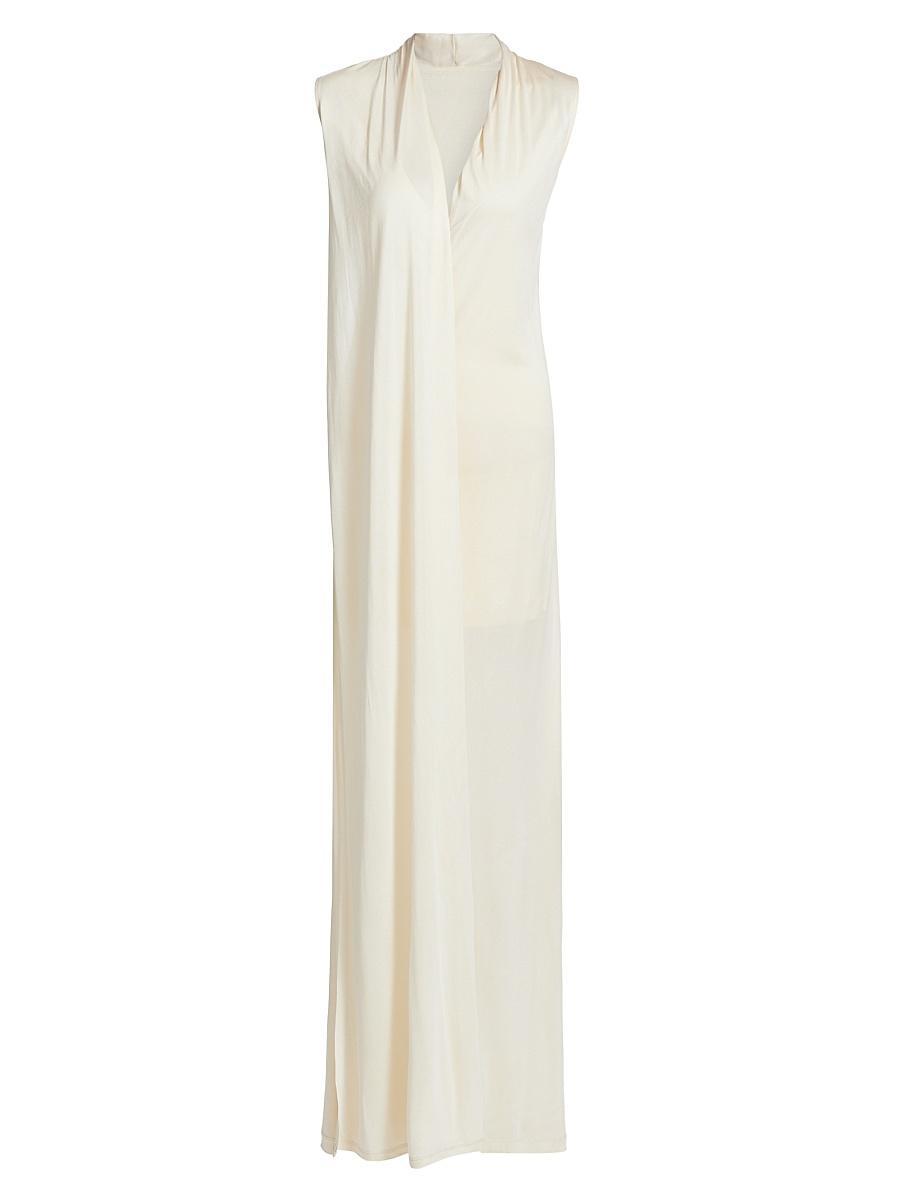 Womens Stretch-Jersey Draped Scarf Maxi Dress Product Image