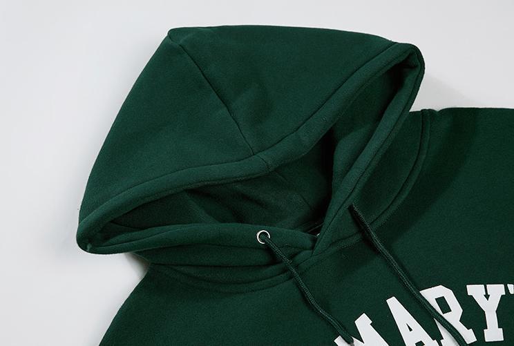 RT No. 3079 GREEN LETTERED HOODIE Product Image