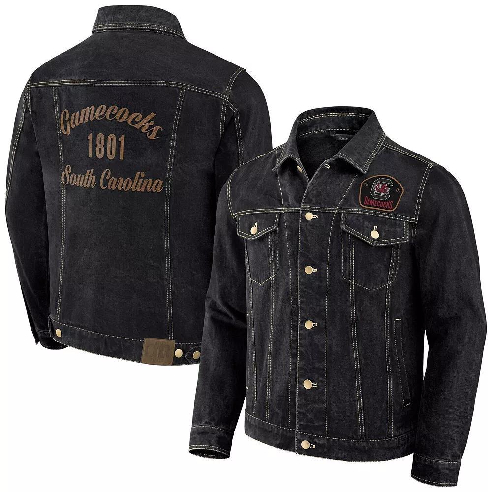 Men's Darius Rucker Collection by Fanatics Black South Carolina Gamecocks Button-Up Denim Jacket, Size: Small Product Image