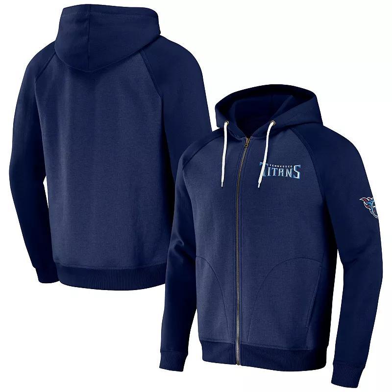 Men's Darius Rucker Collection by Fanatics  Navy Cleveland Guardians Raglan Full-Zip Hoodie, Size: Small, Grd Blue Product Image