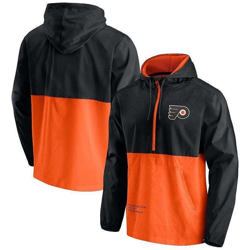 Mens Fanatics Branded /White Brooklyn Nets Anorak Block Party Windbreaker Half-Zip Hoodie Jacket Product Image