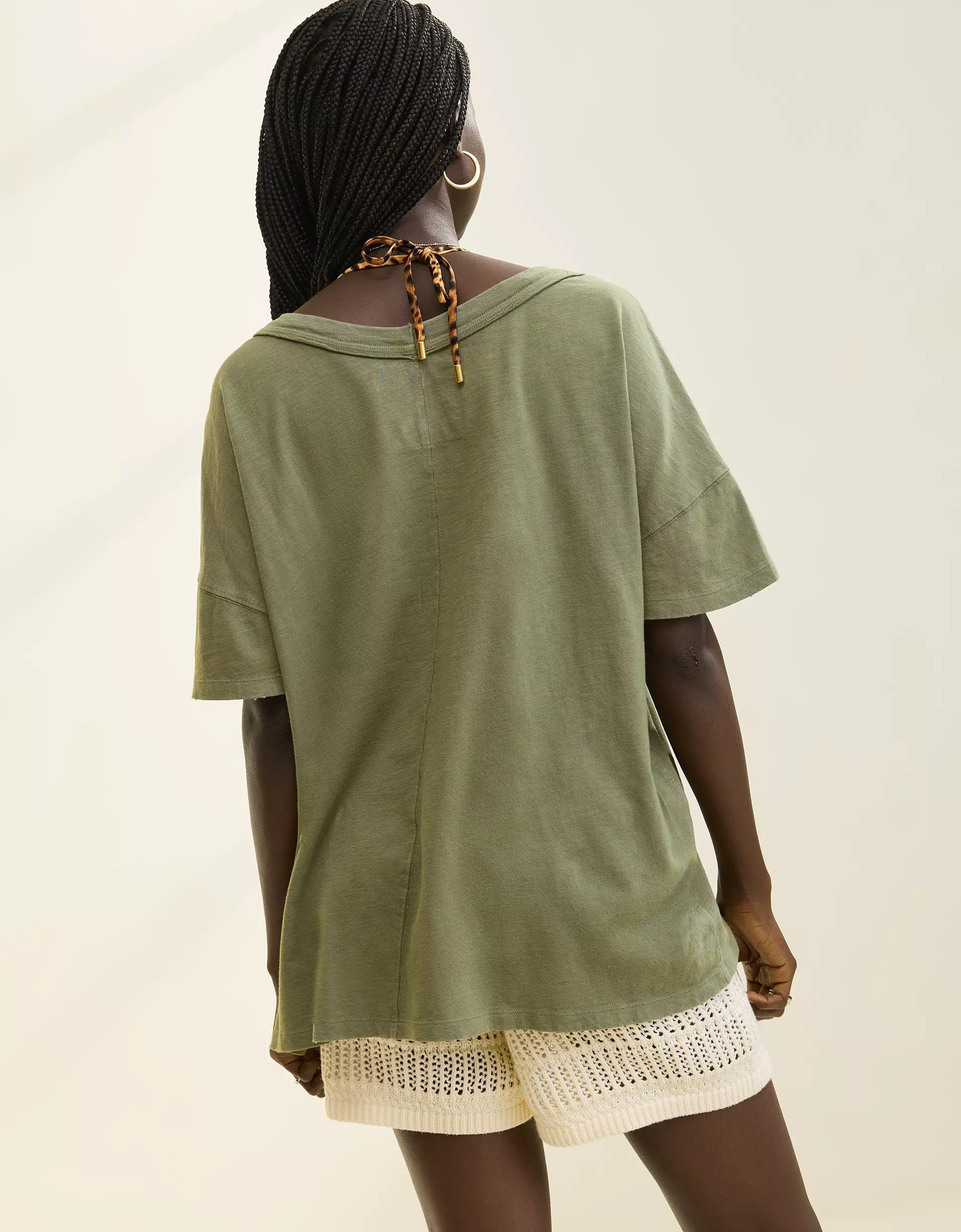 Aerie Oversized V-Neck Boyfriend T-Shirt Product Image
