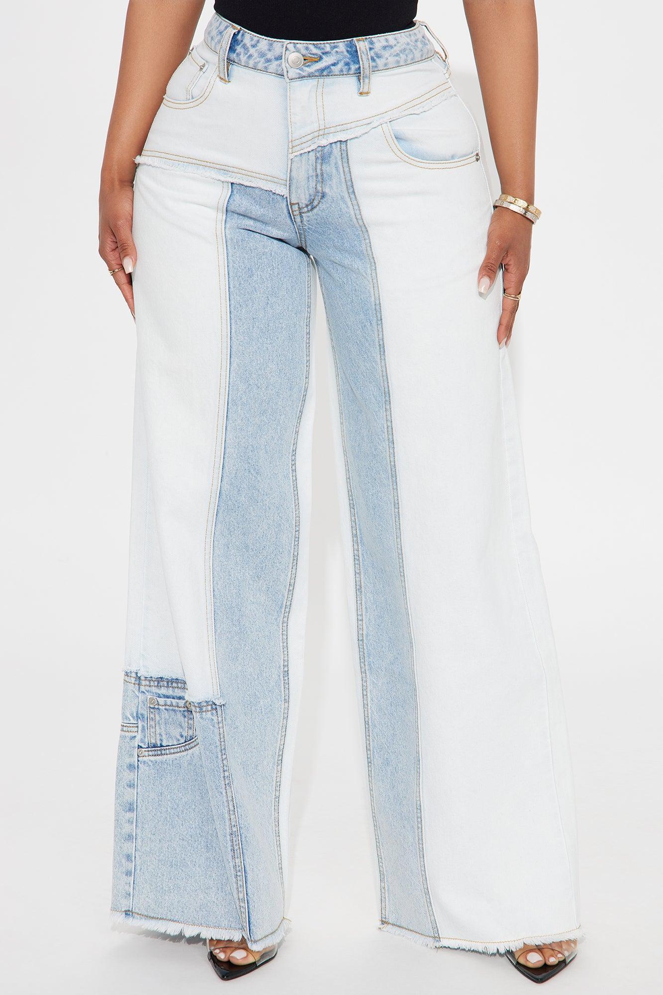 Zoe Mid Rise Wide Leg Denim Jeans - Light Wash Product Image