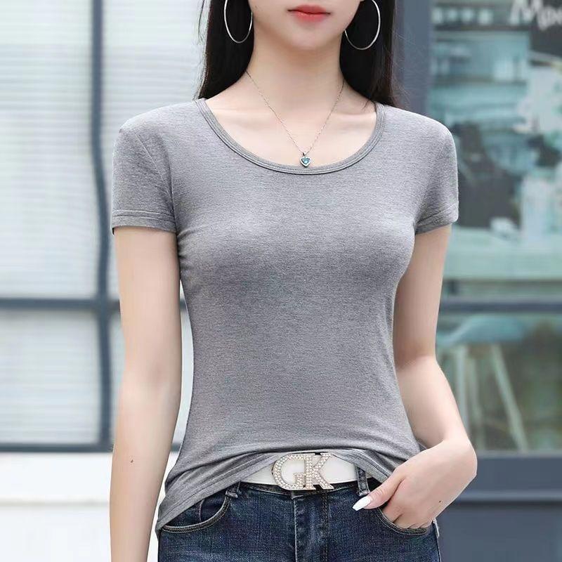 Short Sleeve Round Neck T-Shirt Product Image