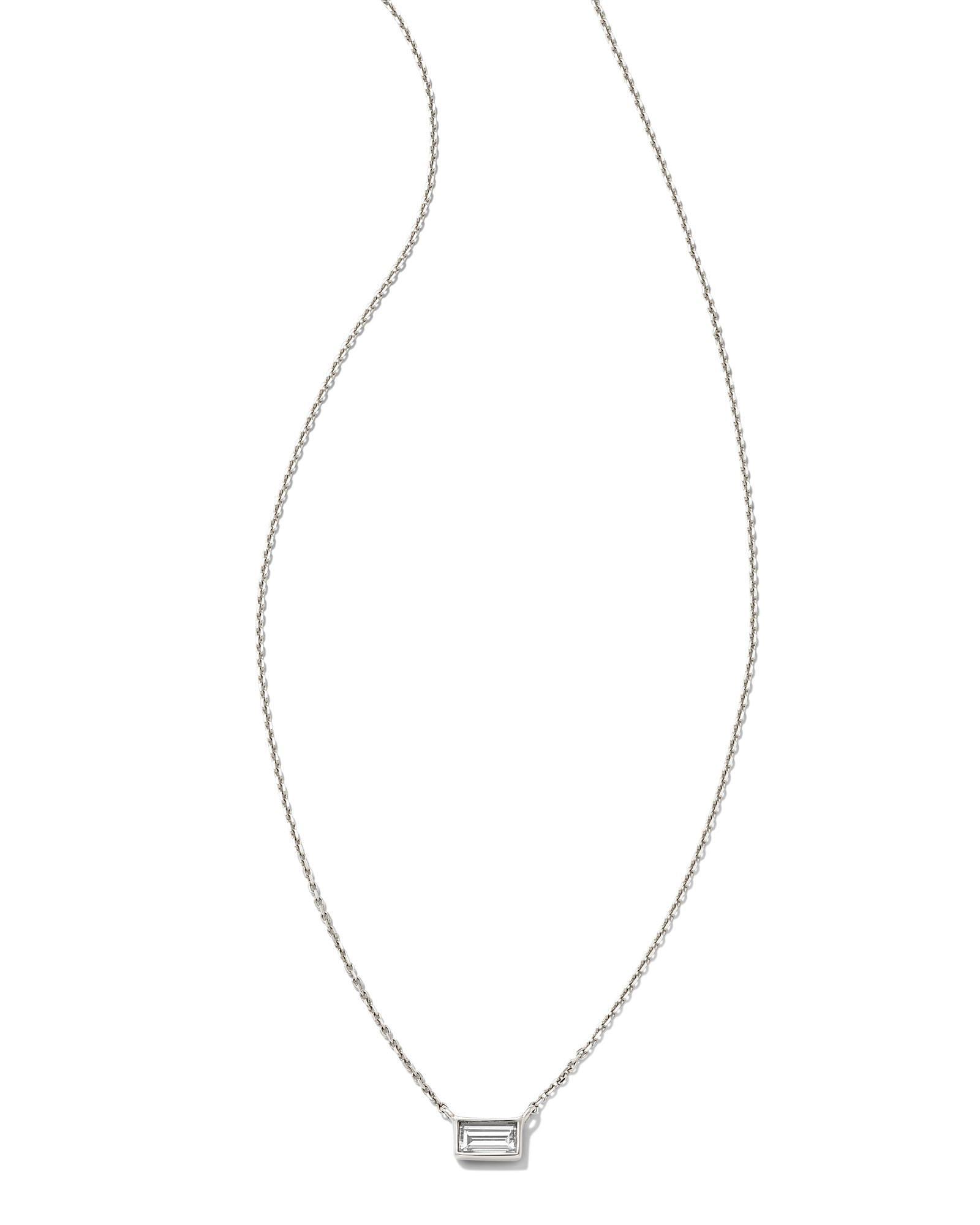 Isabella 14k White Gold Pendant Necklace in White Diamond Product Image